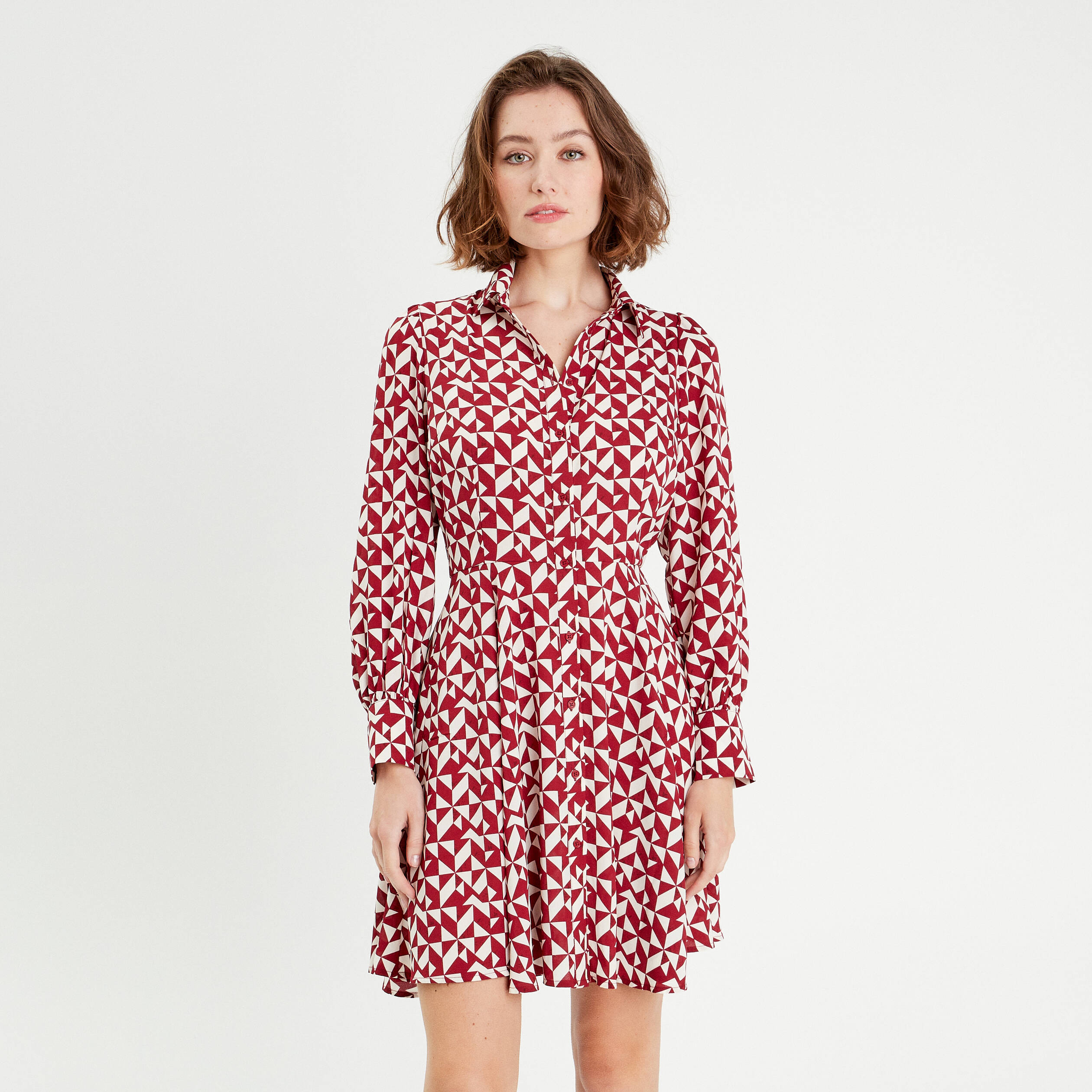 Robe Patineuse H&M Rouge Taille 12 Neuve Avec étiquettes - Style 90s, Sans Manches, Zip, En Polyester