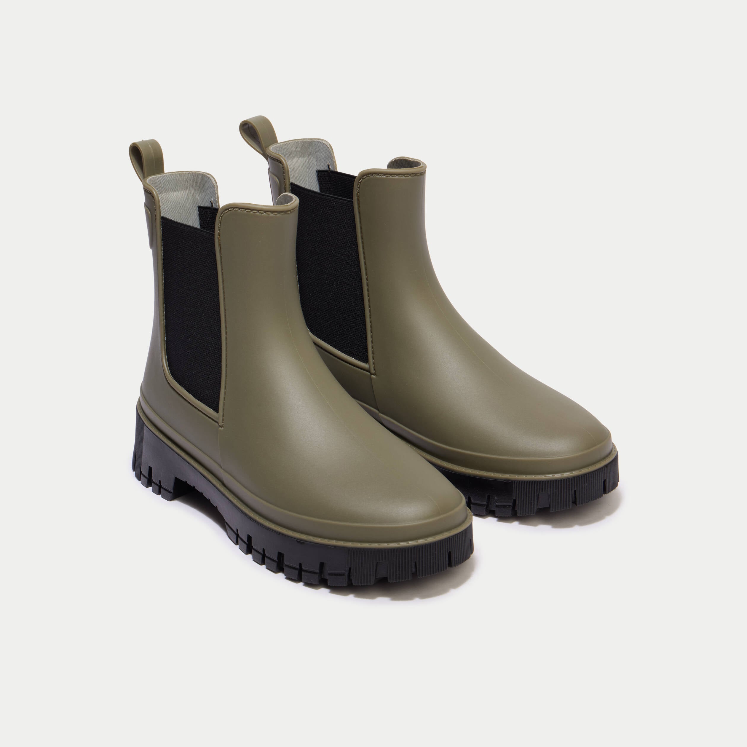 Bottines vert kaki femme