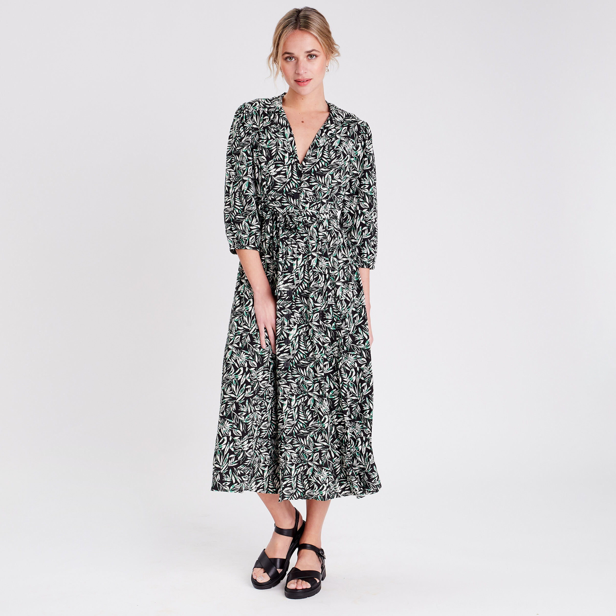 Robe Longue Pimkie En Simili Cuir Noir - Taille 38 - Style Boutonnée Moulante - Neuf Sans étiquettes