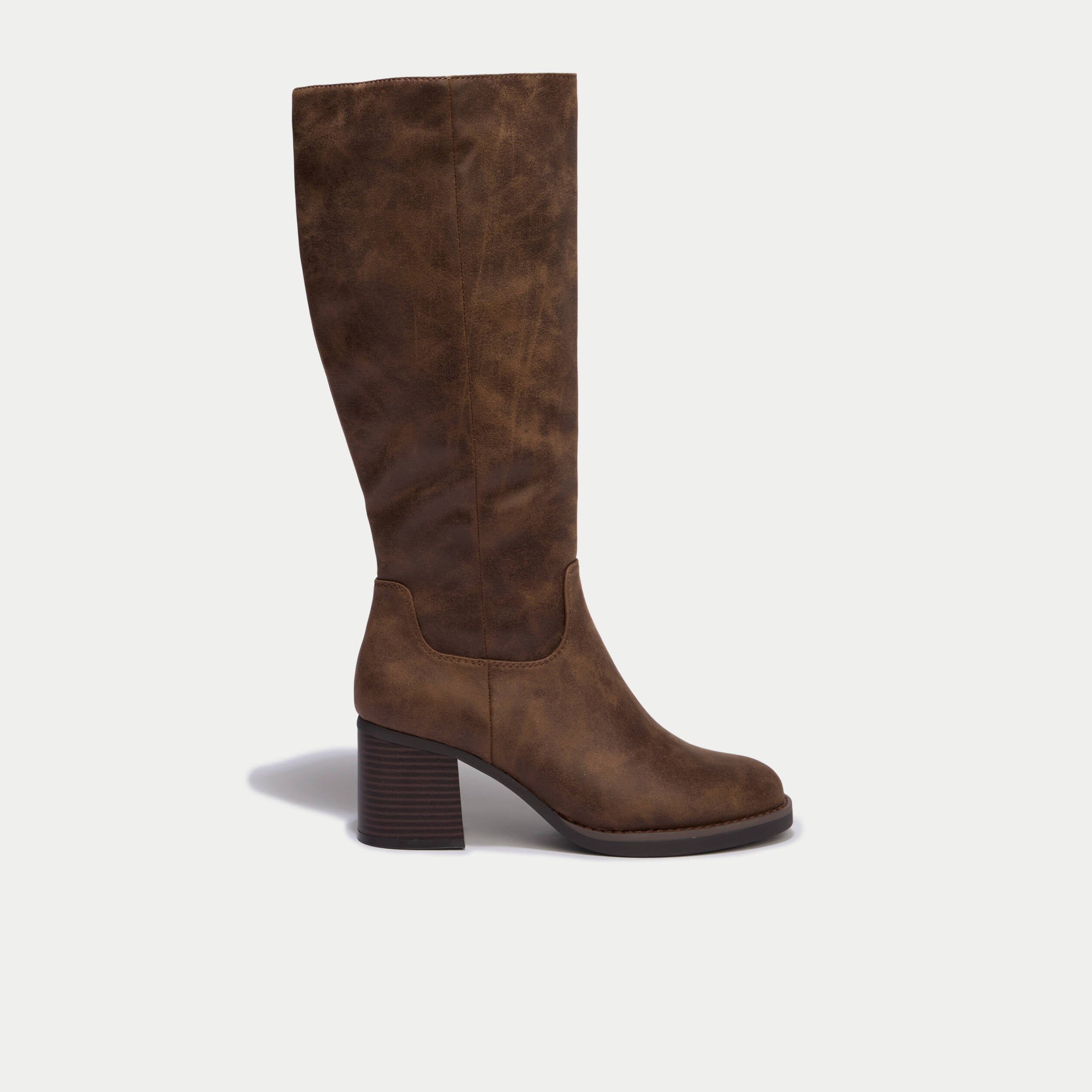 Bottes &agrave; talon marron femme