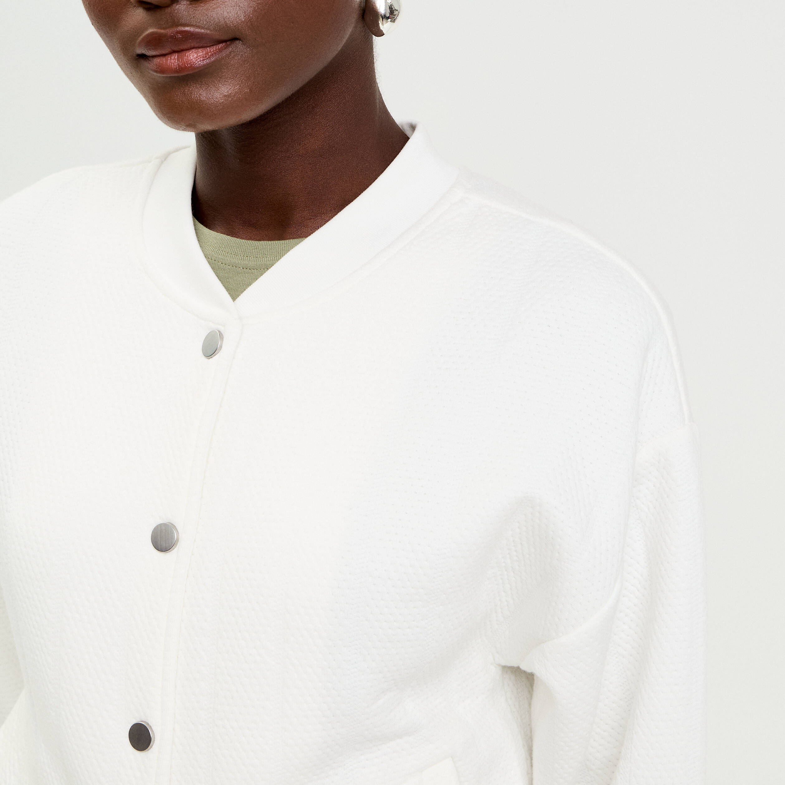 Veste manches longues ecru femme