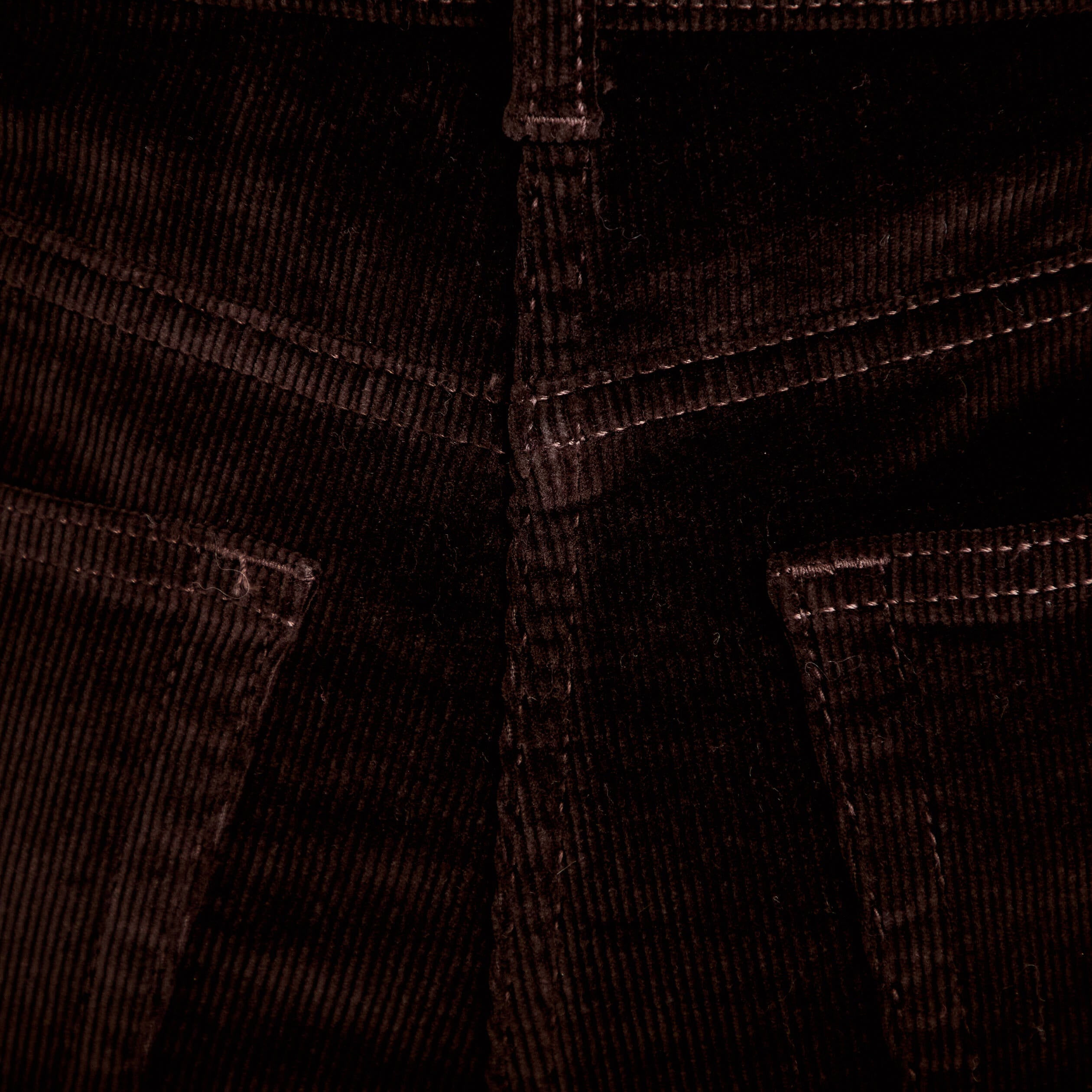 Pantalon bootcut taille haute velours marron fonc&eacute; femme