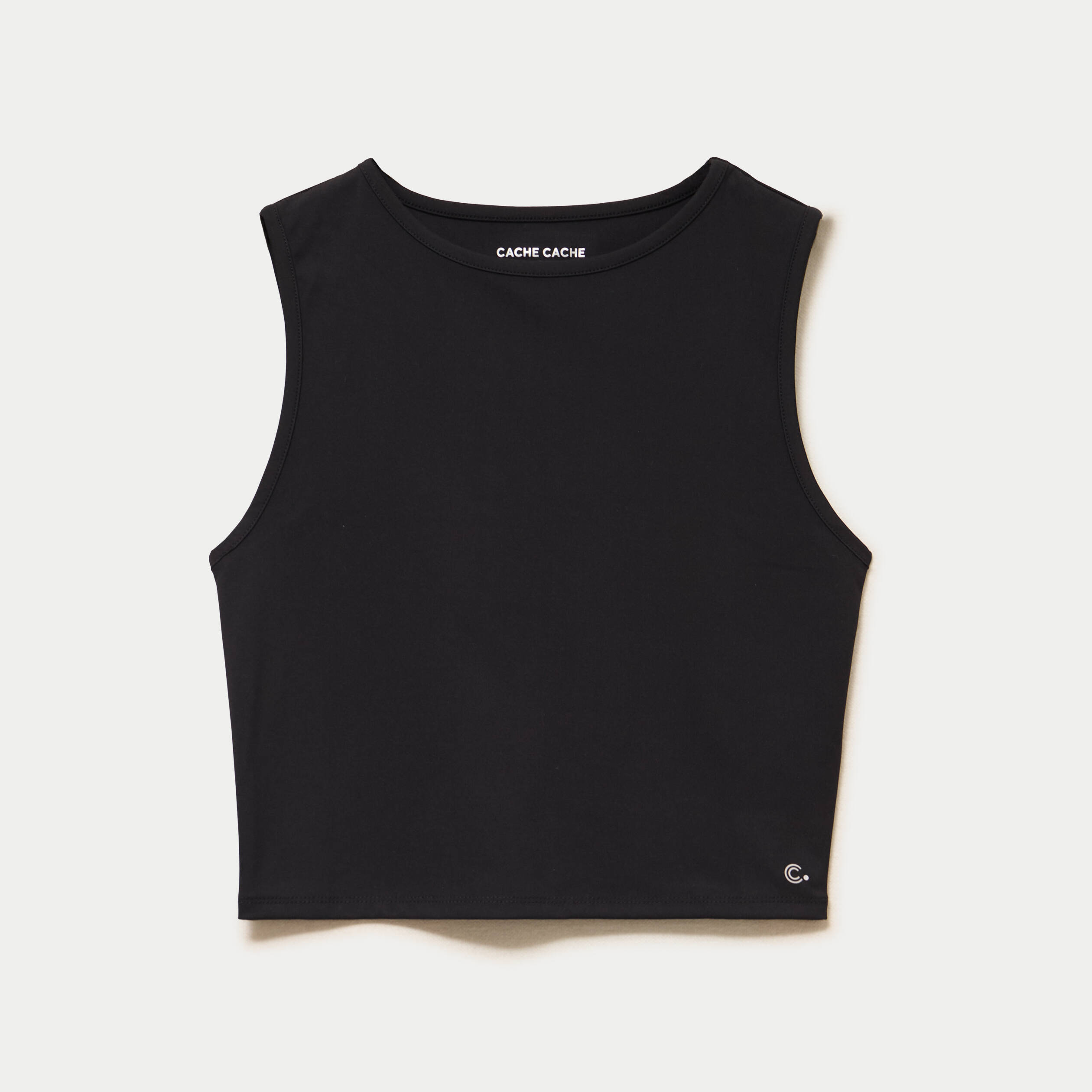 D&eacute;bardeur col rond noir femme