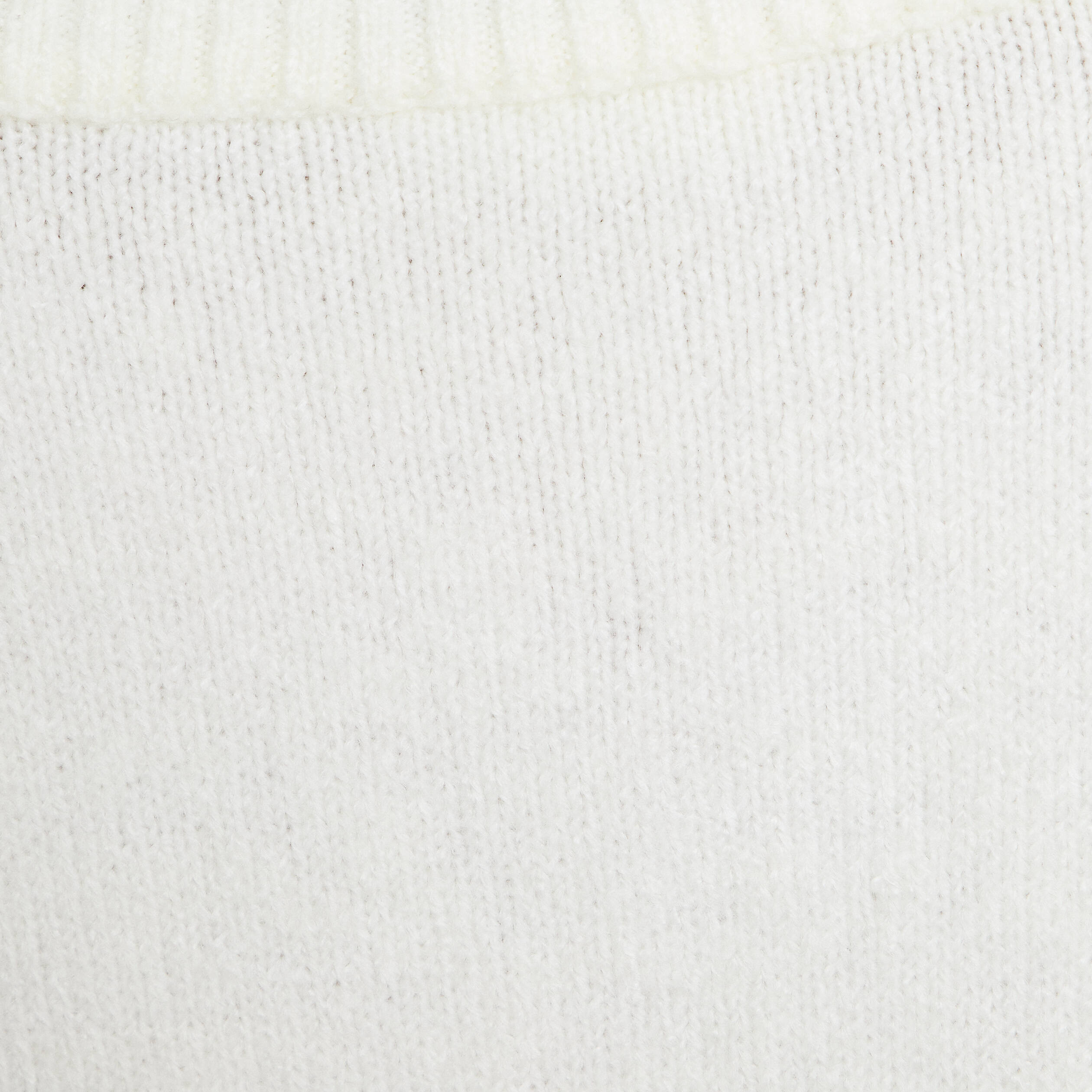 Pull oversize col v manches longues ecru femme