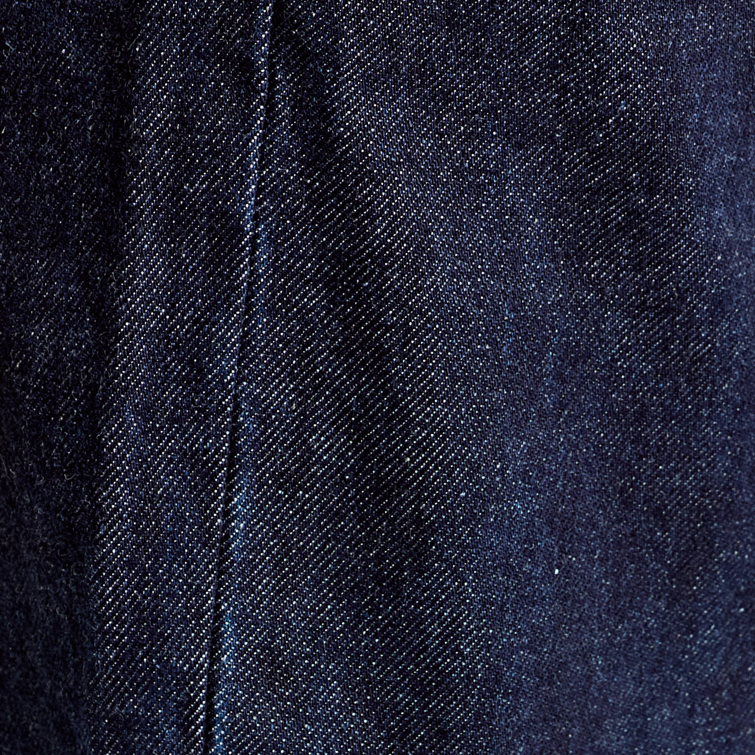 Jeans droit taille basse denim brut femme