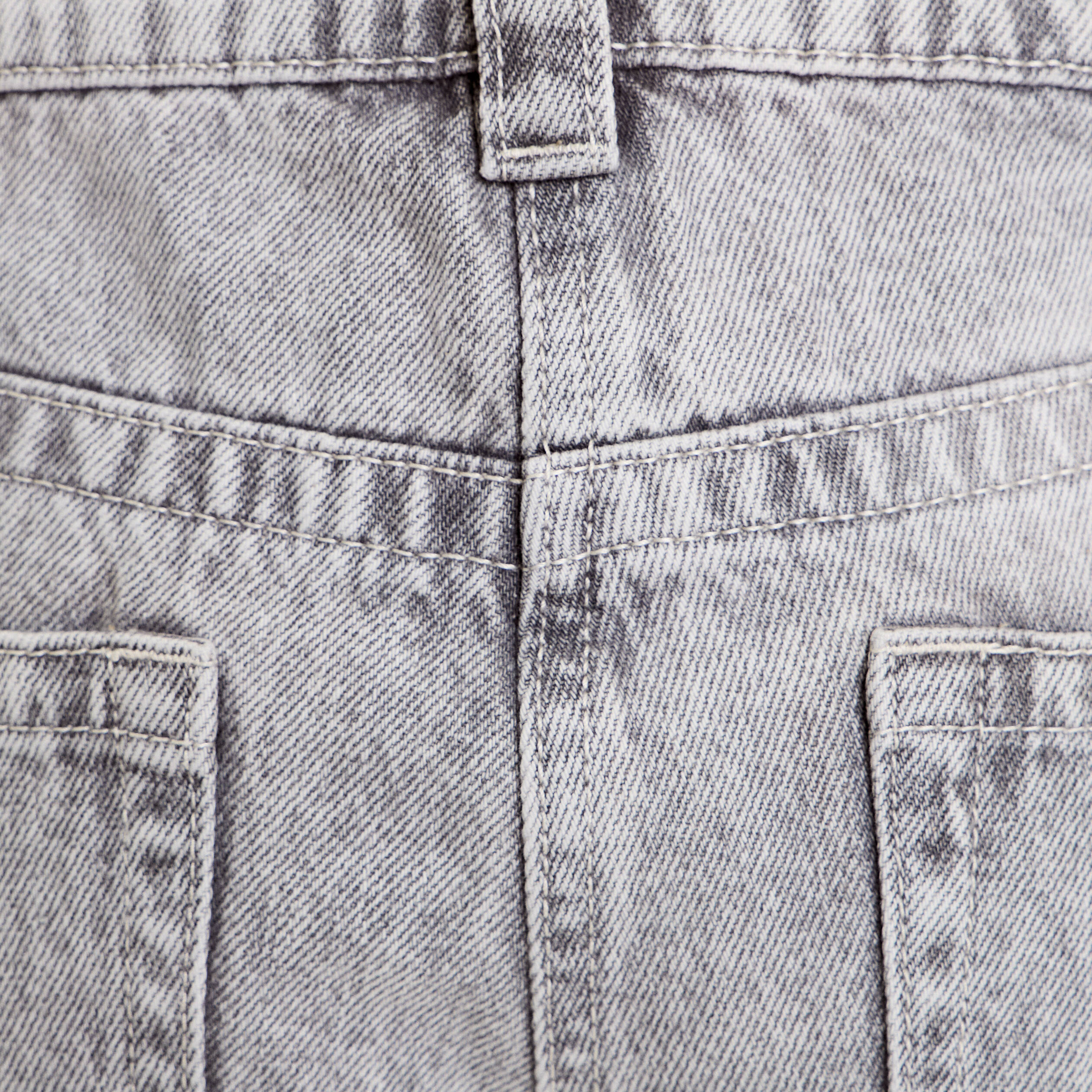 Jean droit taille basse gris femme