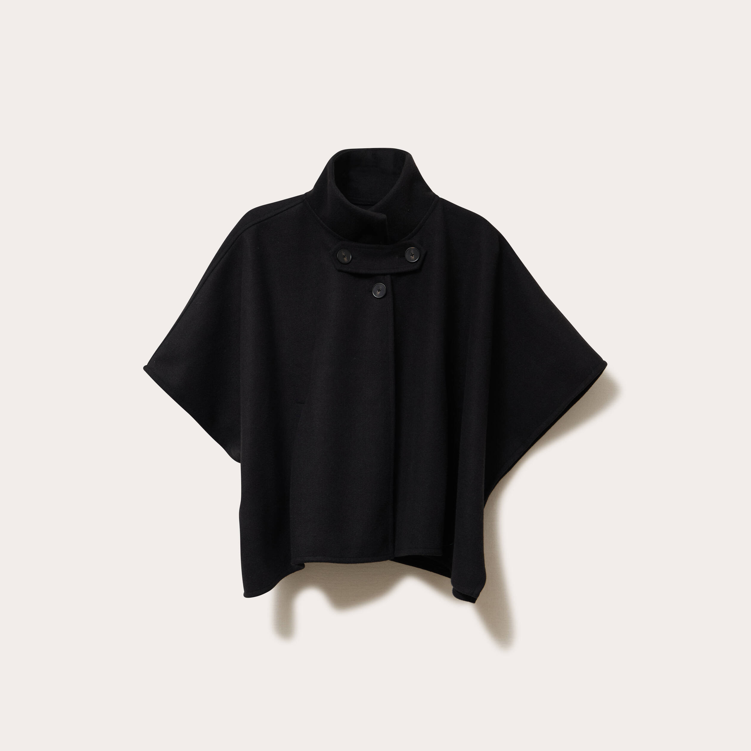 Poncho col am&eacute;ricain noir femme
