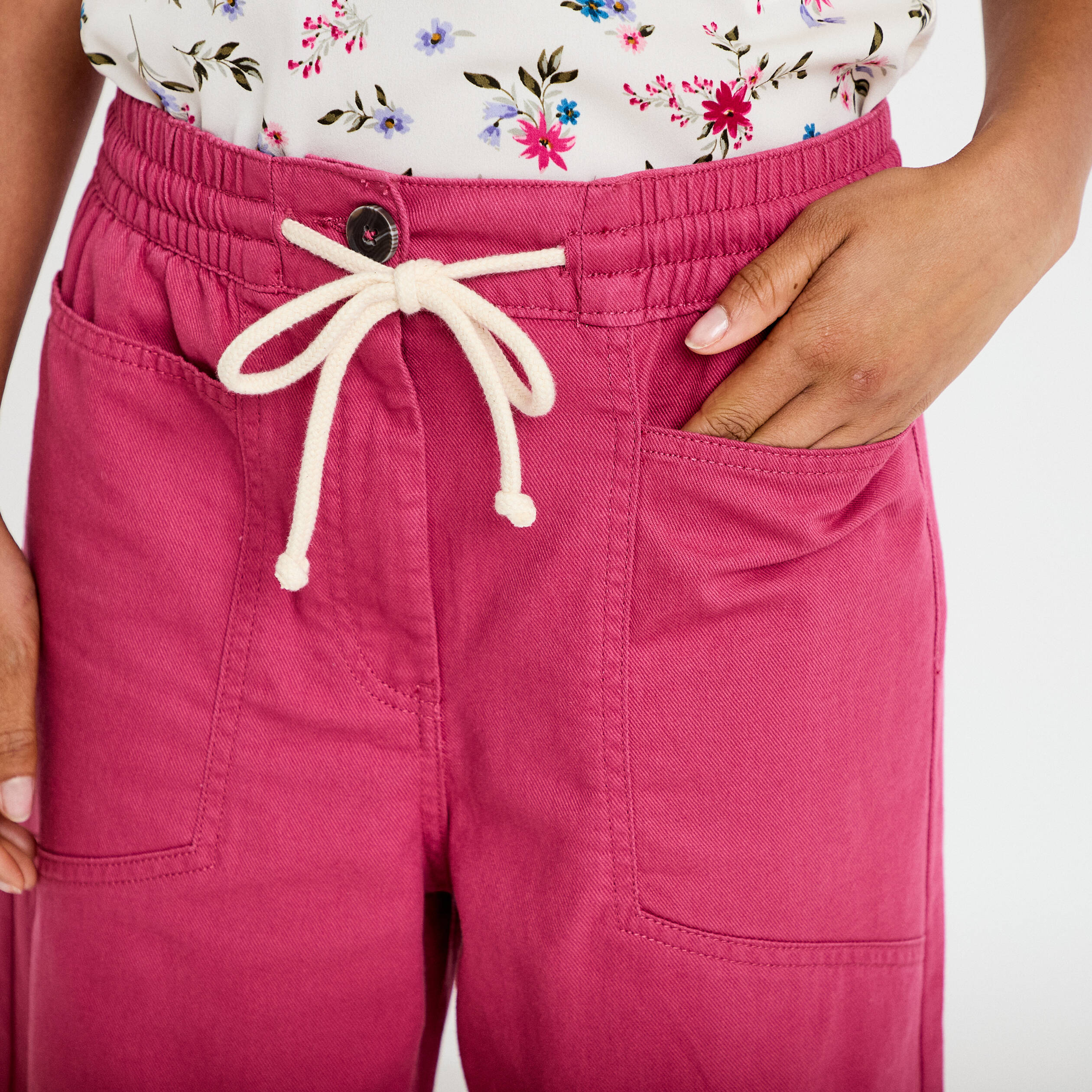 Pantalon taille standard prune femme