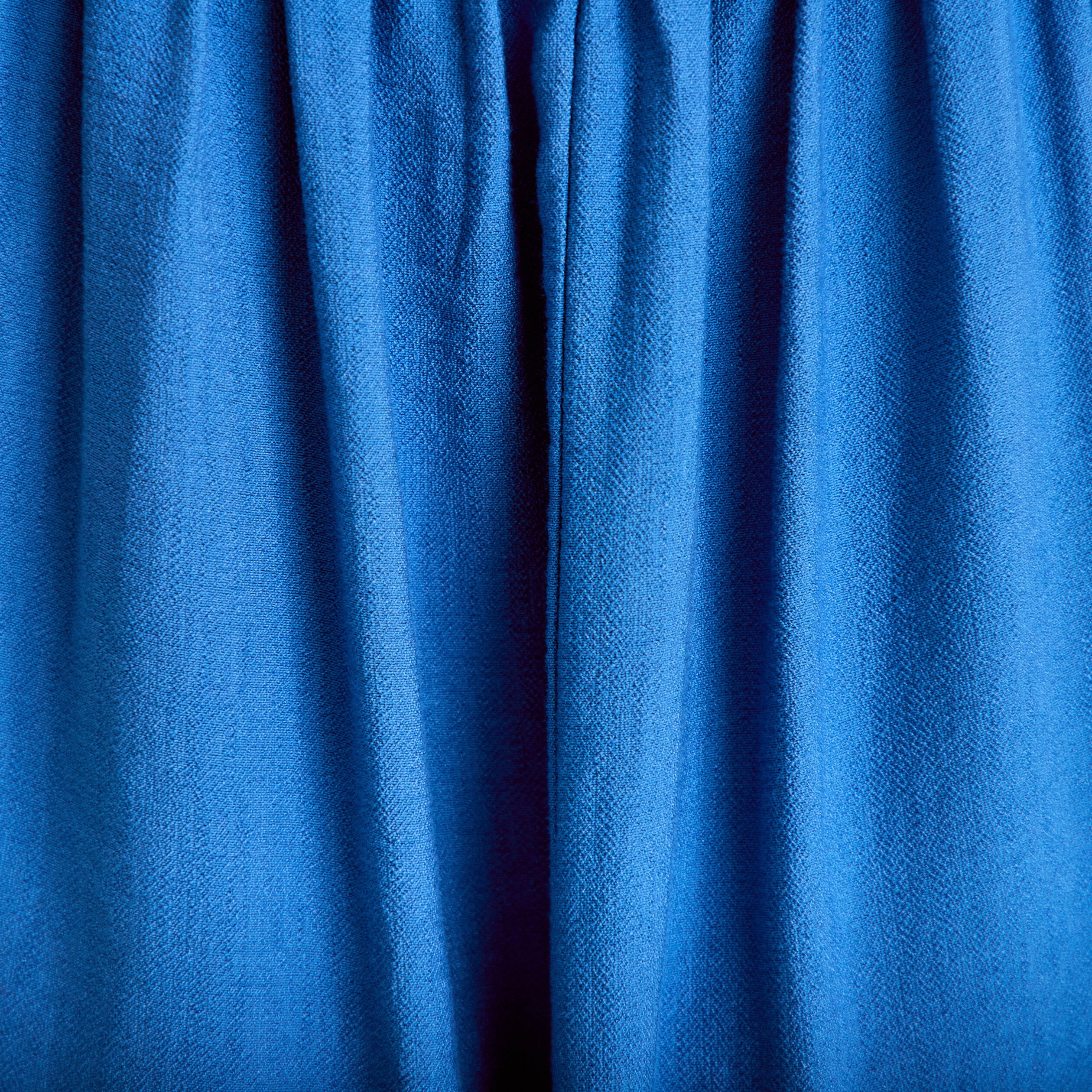 Robe longue &eacute;vas&eacute;e col v cr&ecirc;pe bleu fonc&eacute; femme