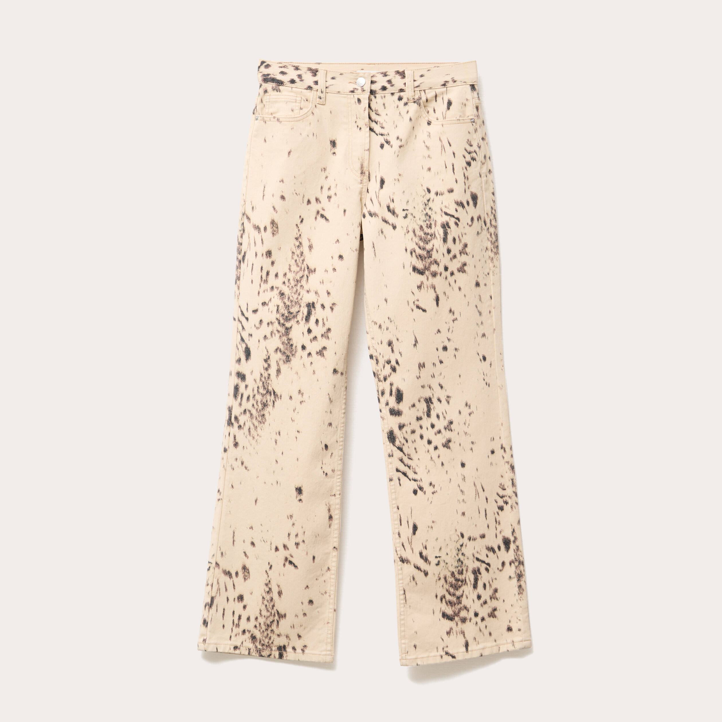 Pantalon droit marron fonc&eacute; femme