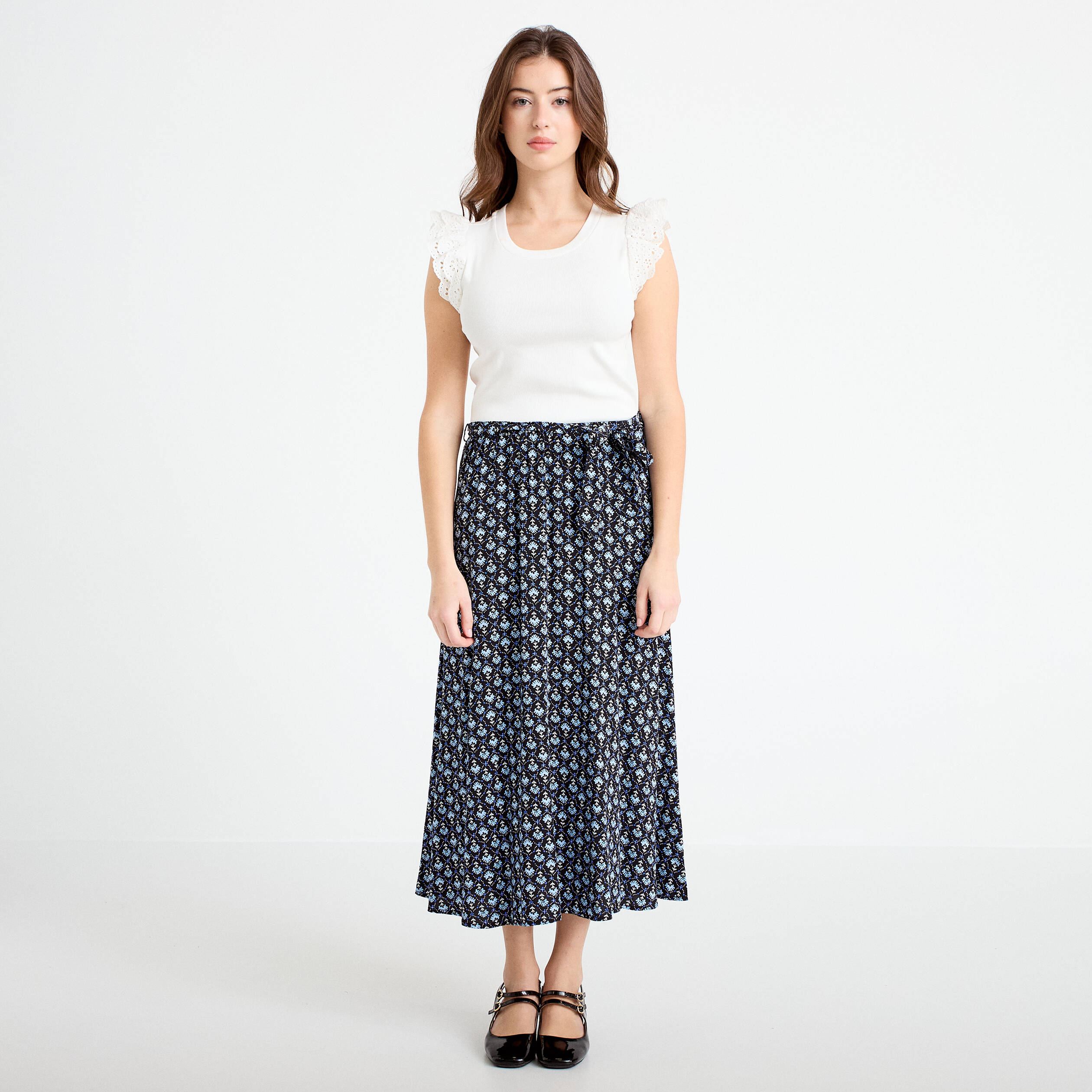 Robe bi-mati&egrave;re cintr&eacute;e noir femme