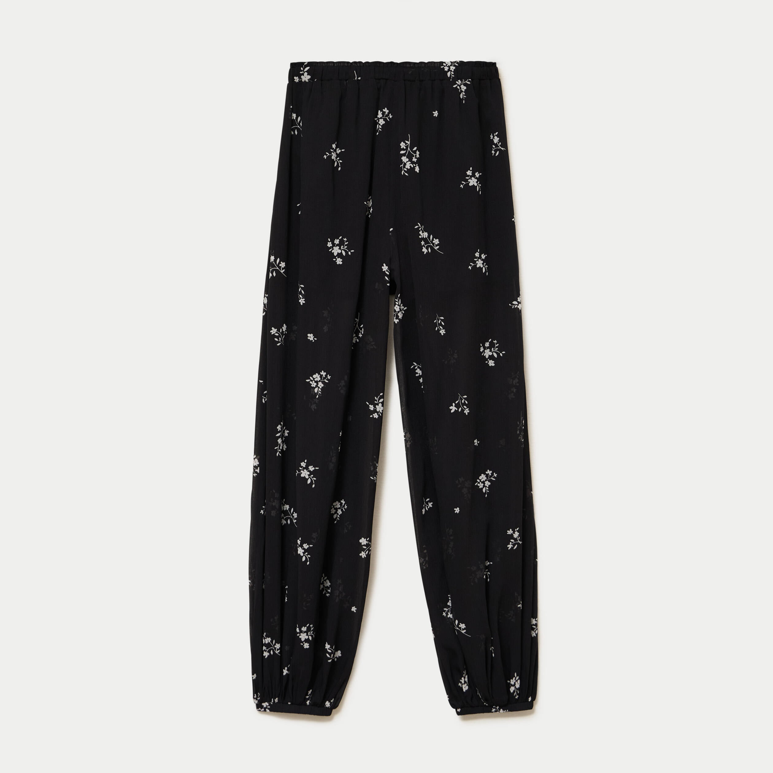 Pantalon bouffant taille standard noir femme