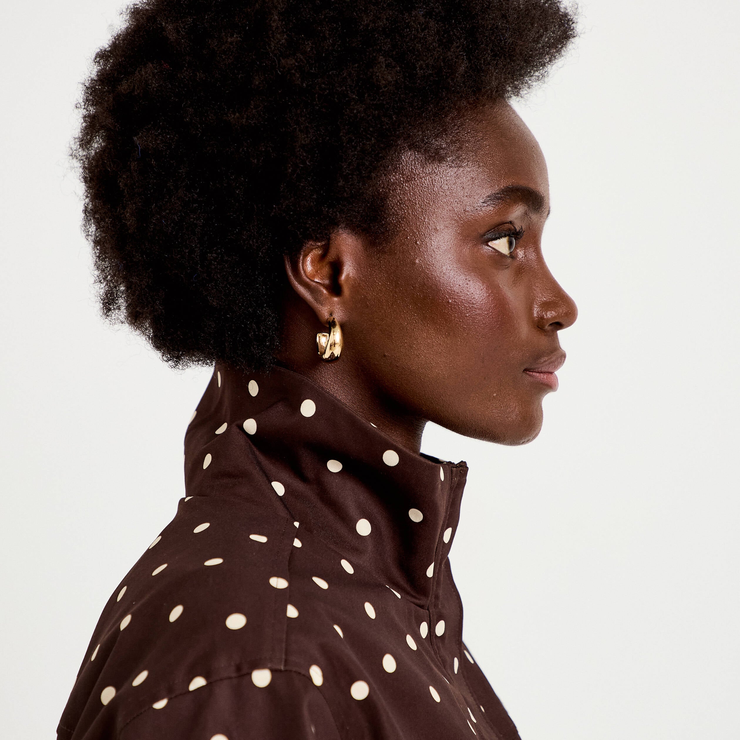 Veste oversize manches longues marron chocolat femme