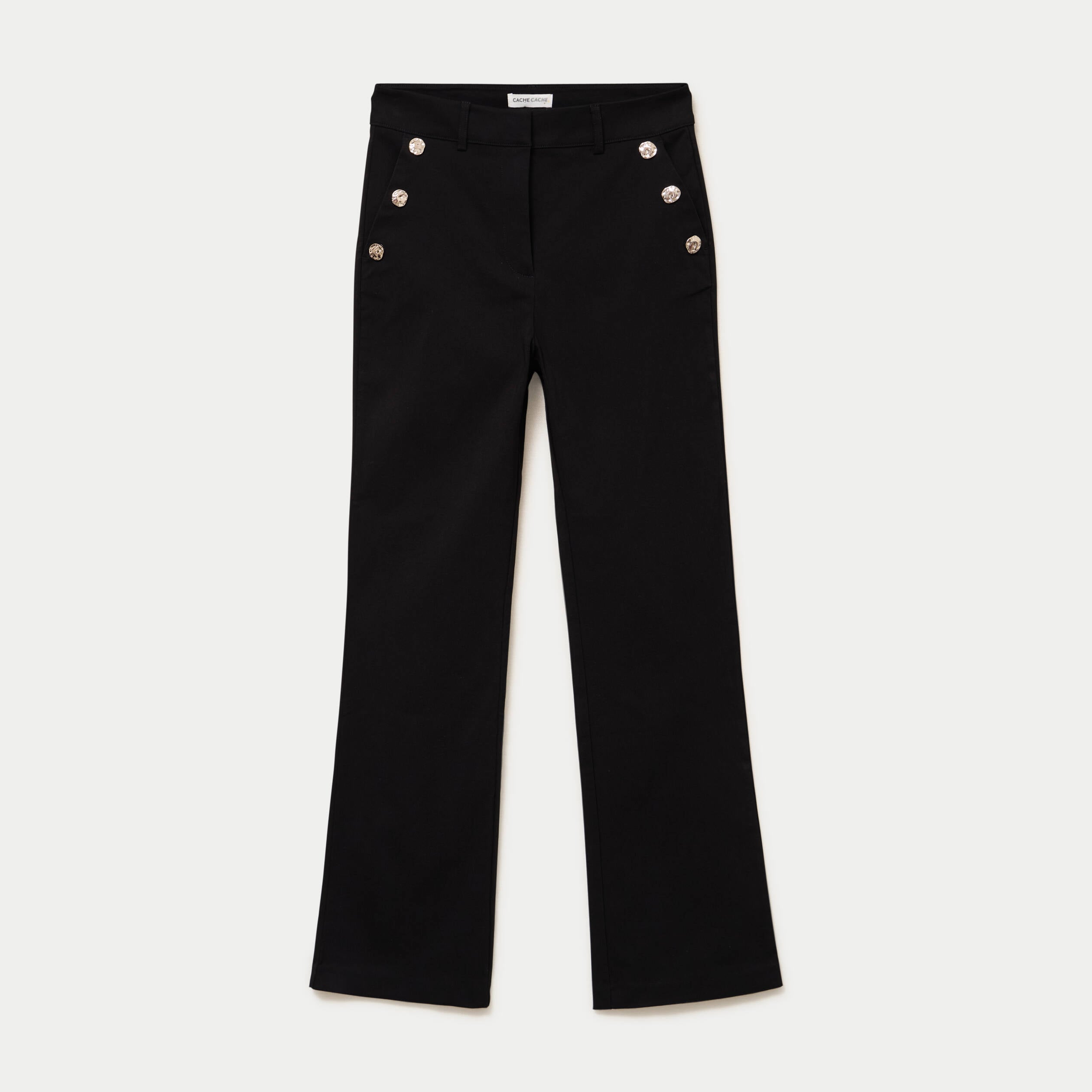 Pantalon taille haute noir femme