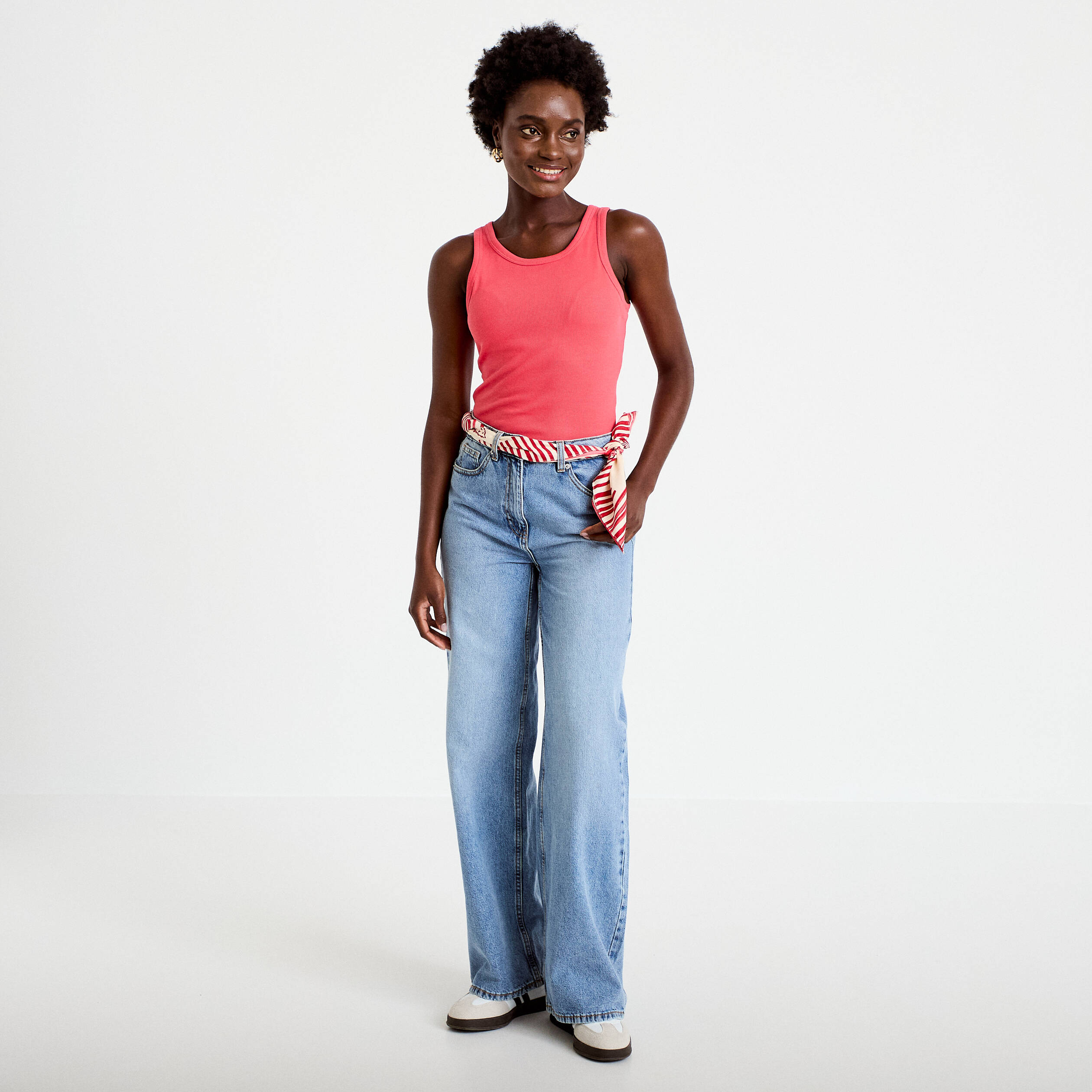 D&eacute;bardeur c&ocirc;tel&eacute; avec brassi&egrave;re int&eacute;gr&eacute;e rose femme