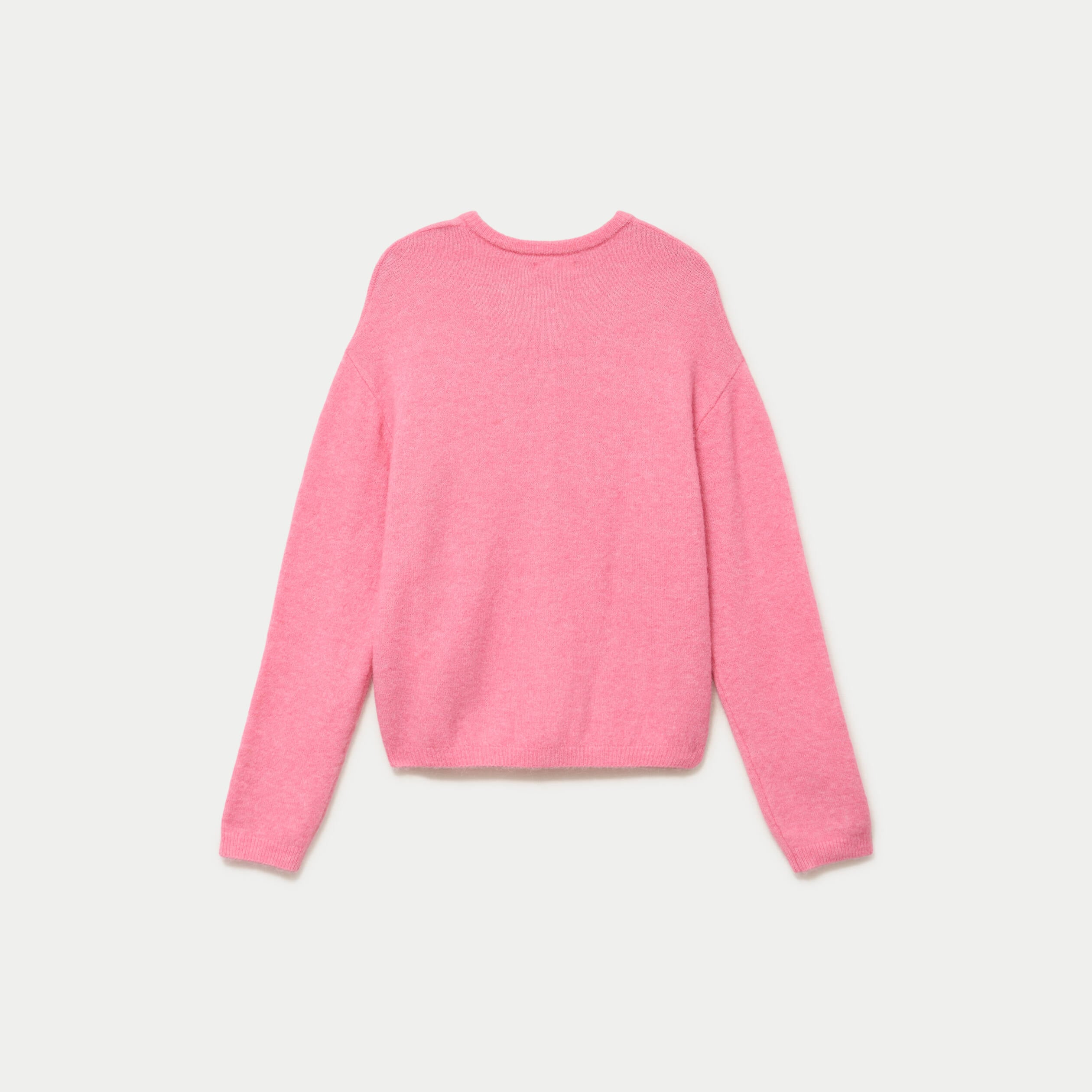Gilet manches longues rose vif femme
