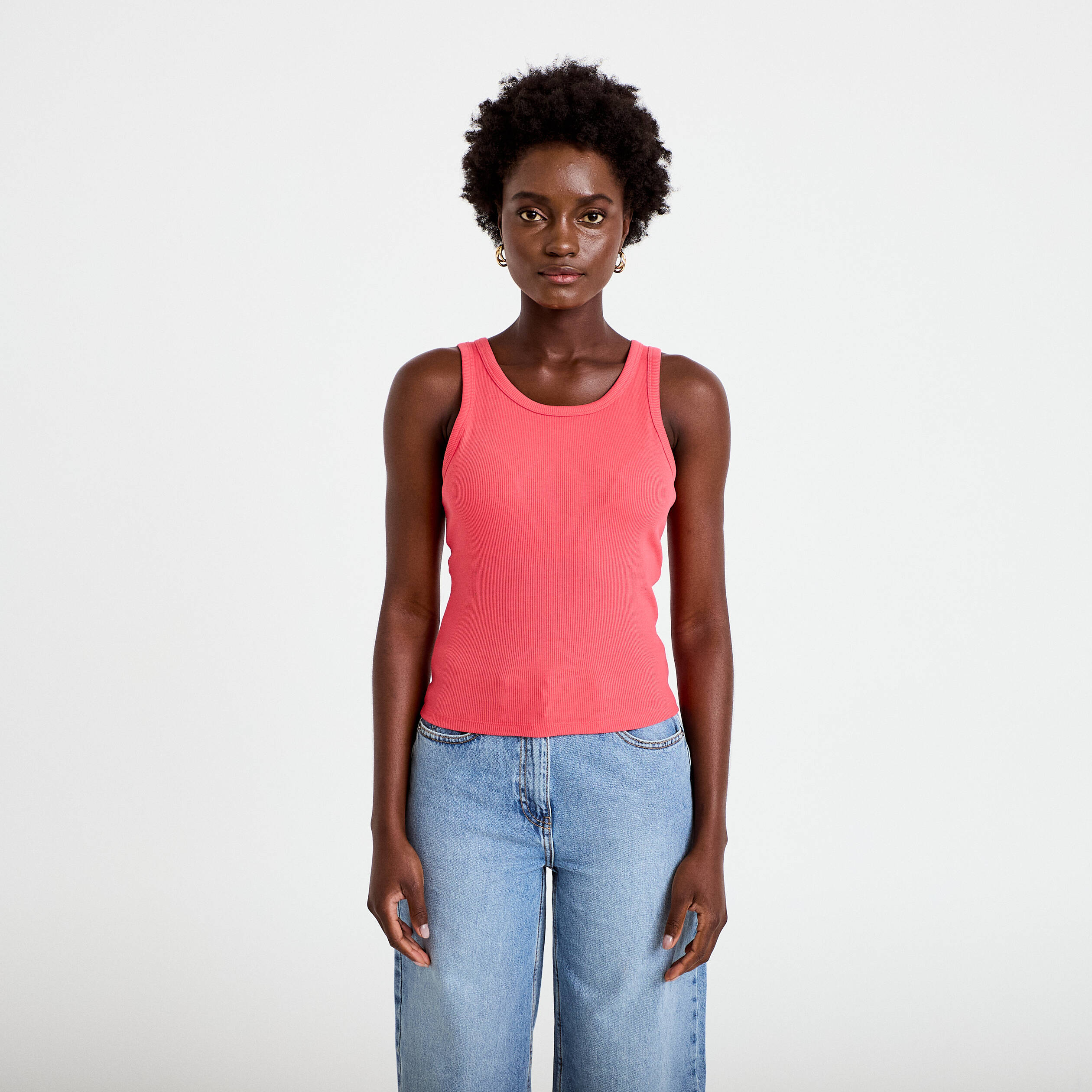 D&eacute;bardeur c&ocirc;tel&eacute; avec brassi&egrave;re int&eacute;gr&eacute;e rose femme