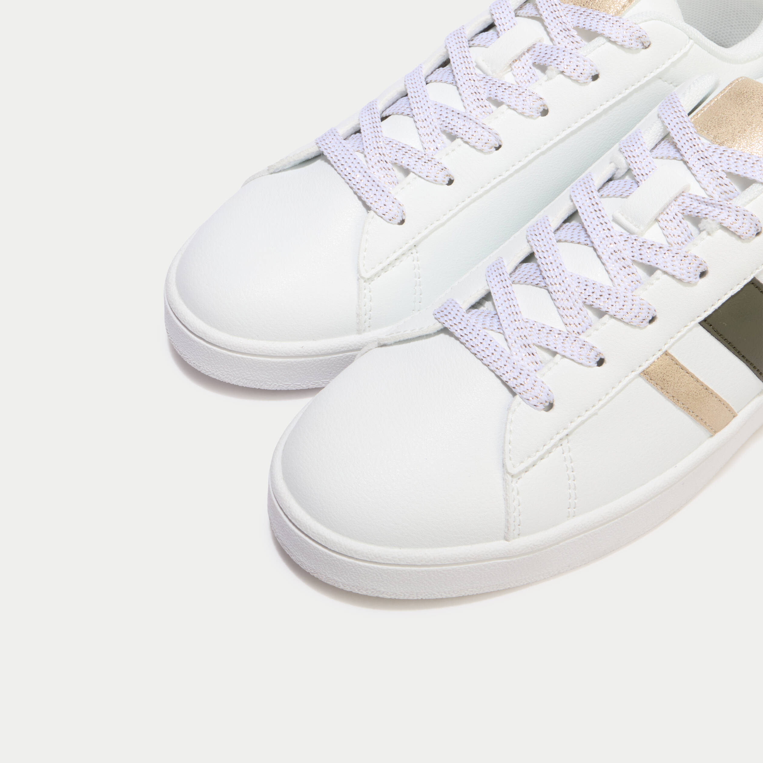 Baskets basses ecru femme