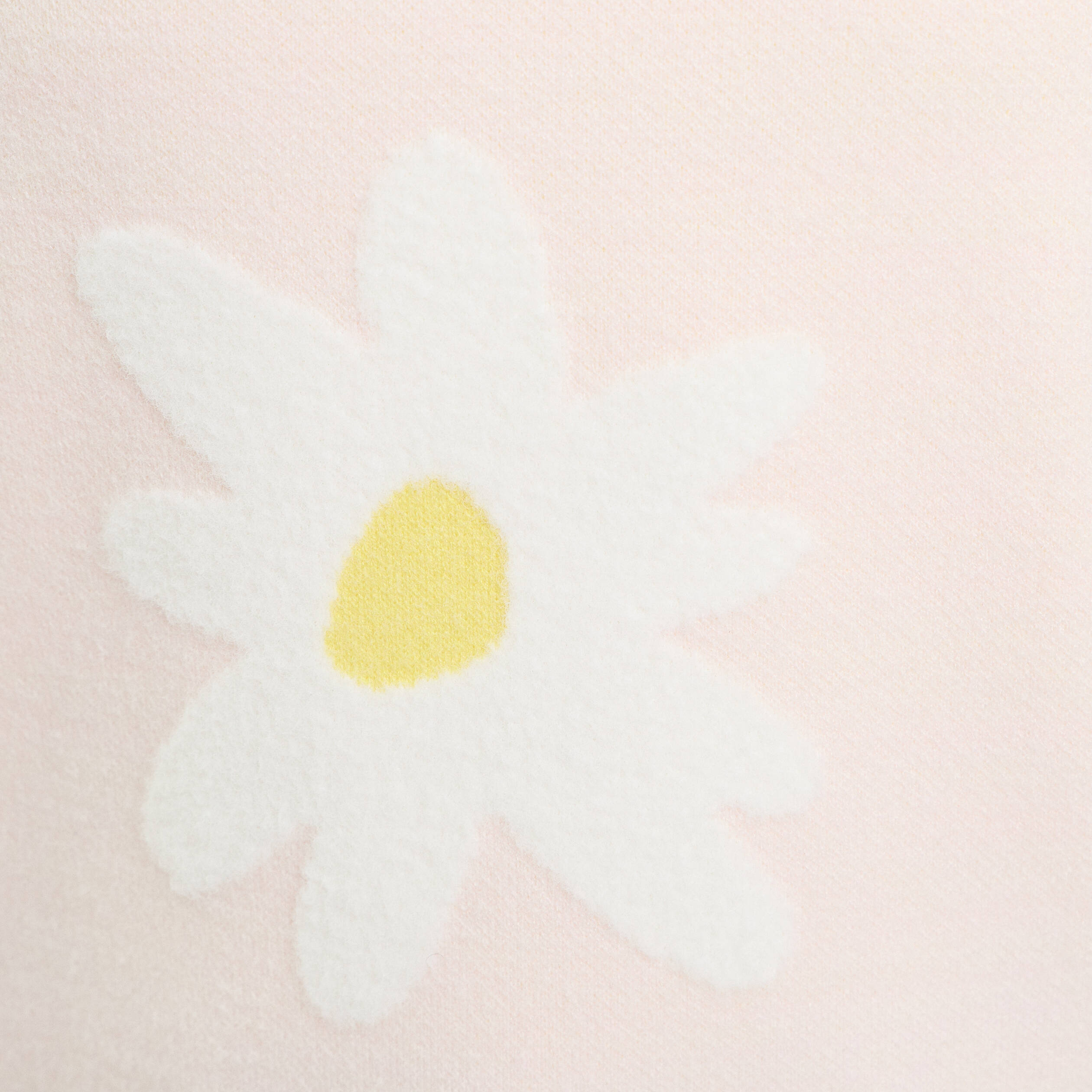 Pull motif fleurs rose clair femme