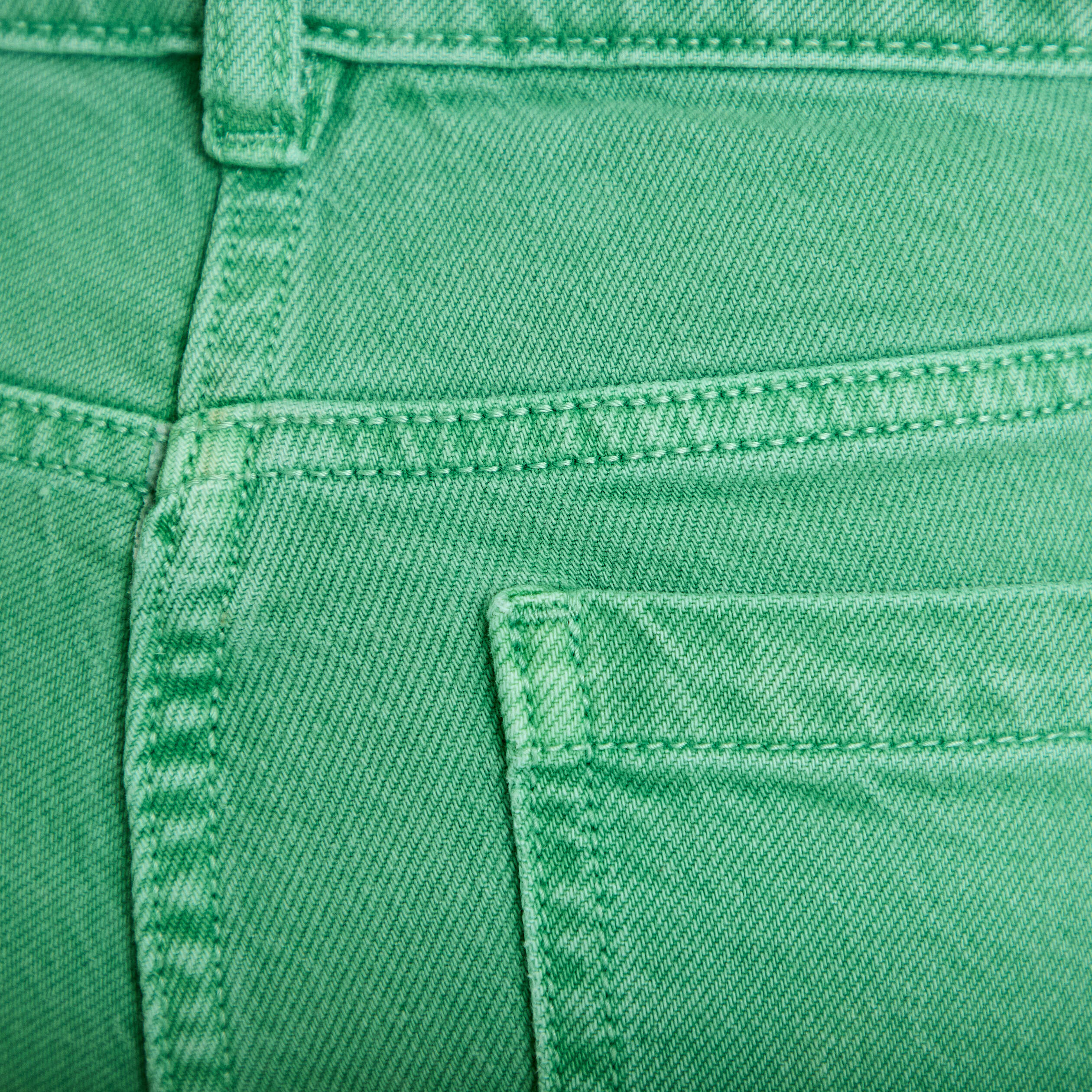 Pantalon bootcut 3/4 taille haute vert femme