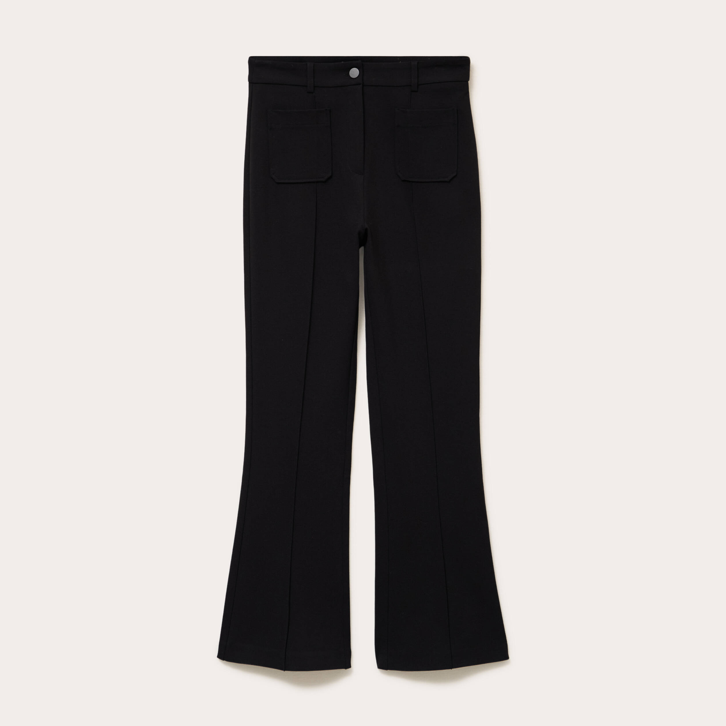 Pantalon bootcut taille standard noir femme