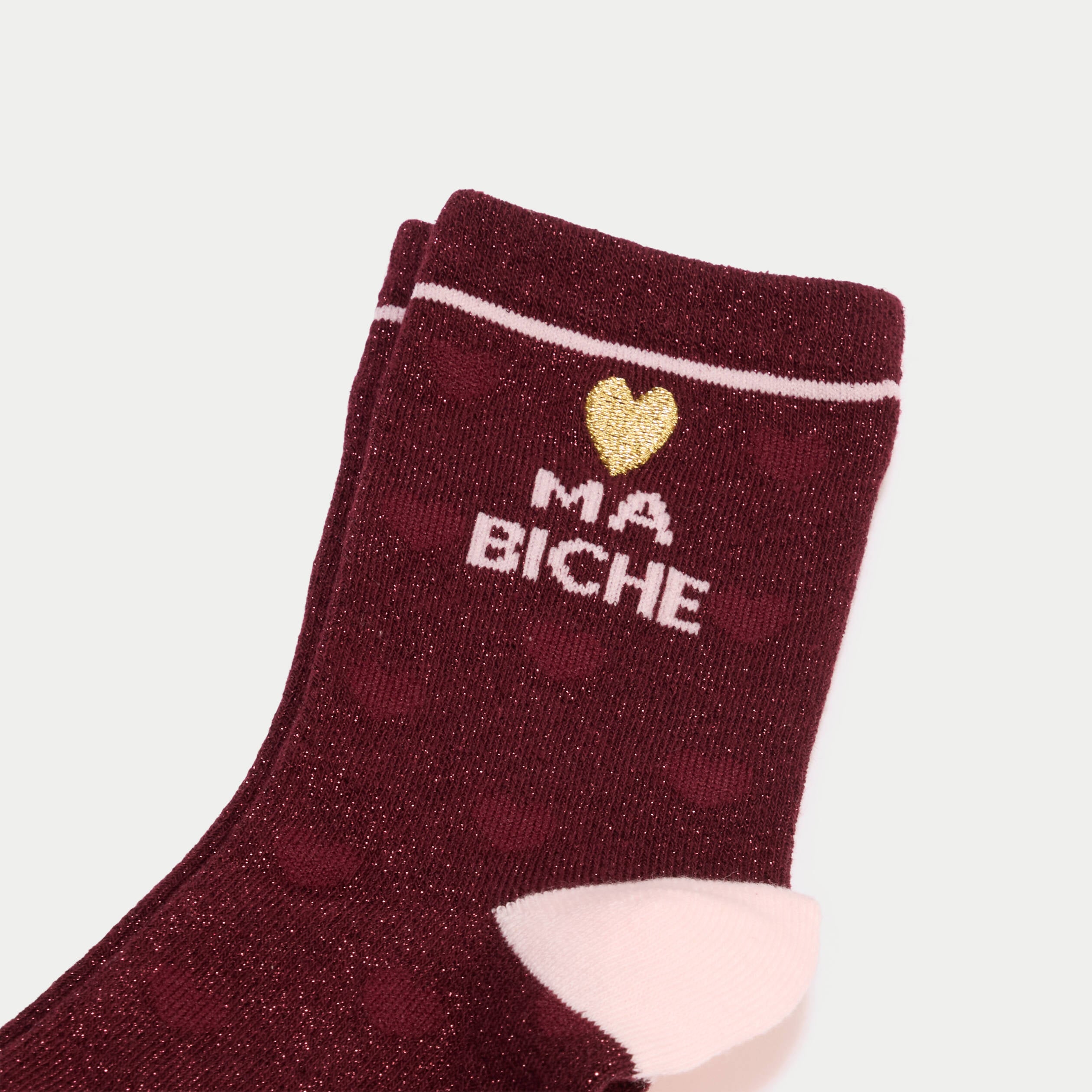Bo&icirc;te cadeau chaussettes bordeaux femme