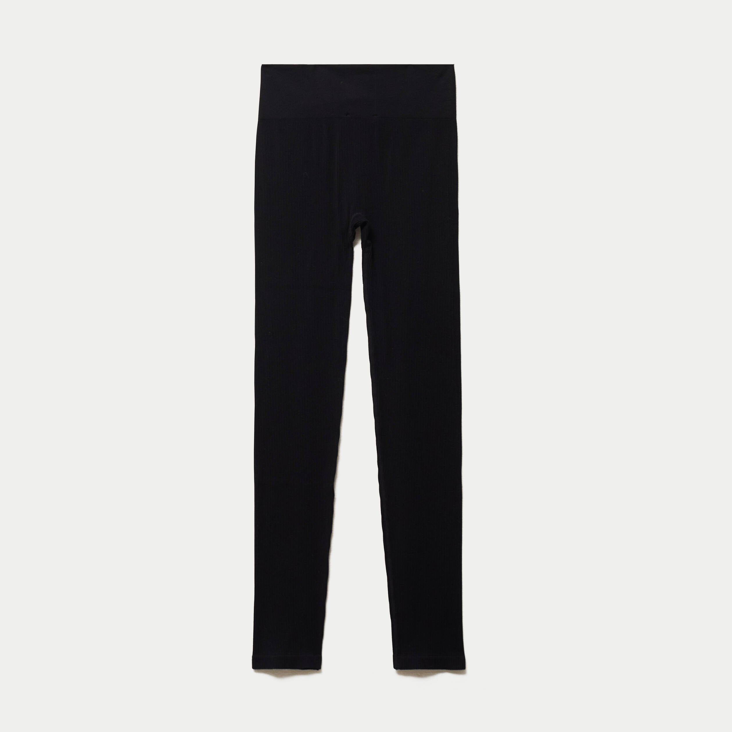 Leggings taille haute sans couture noir femme