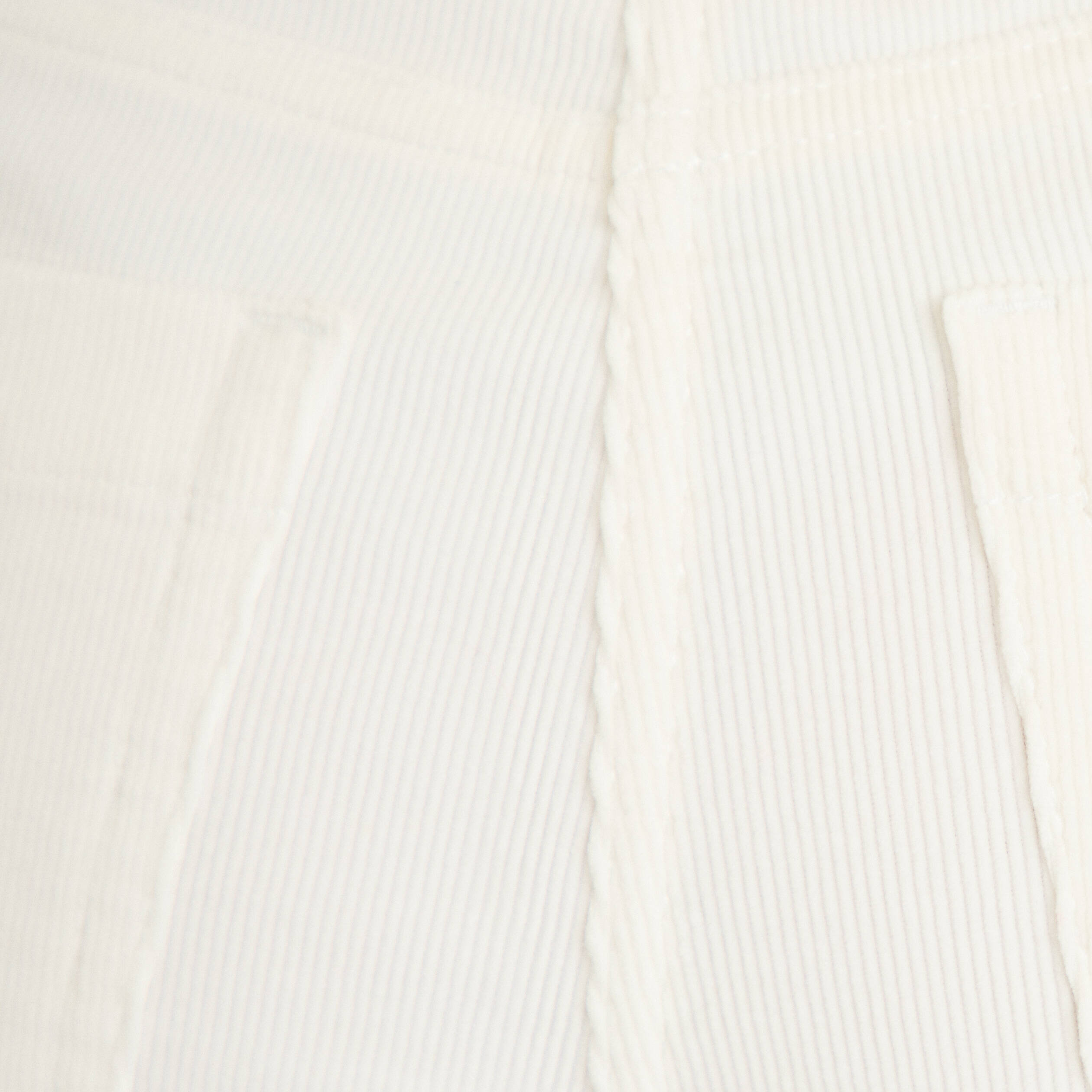 Pantalon bootcut taille haute velours ecru femme
