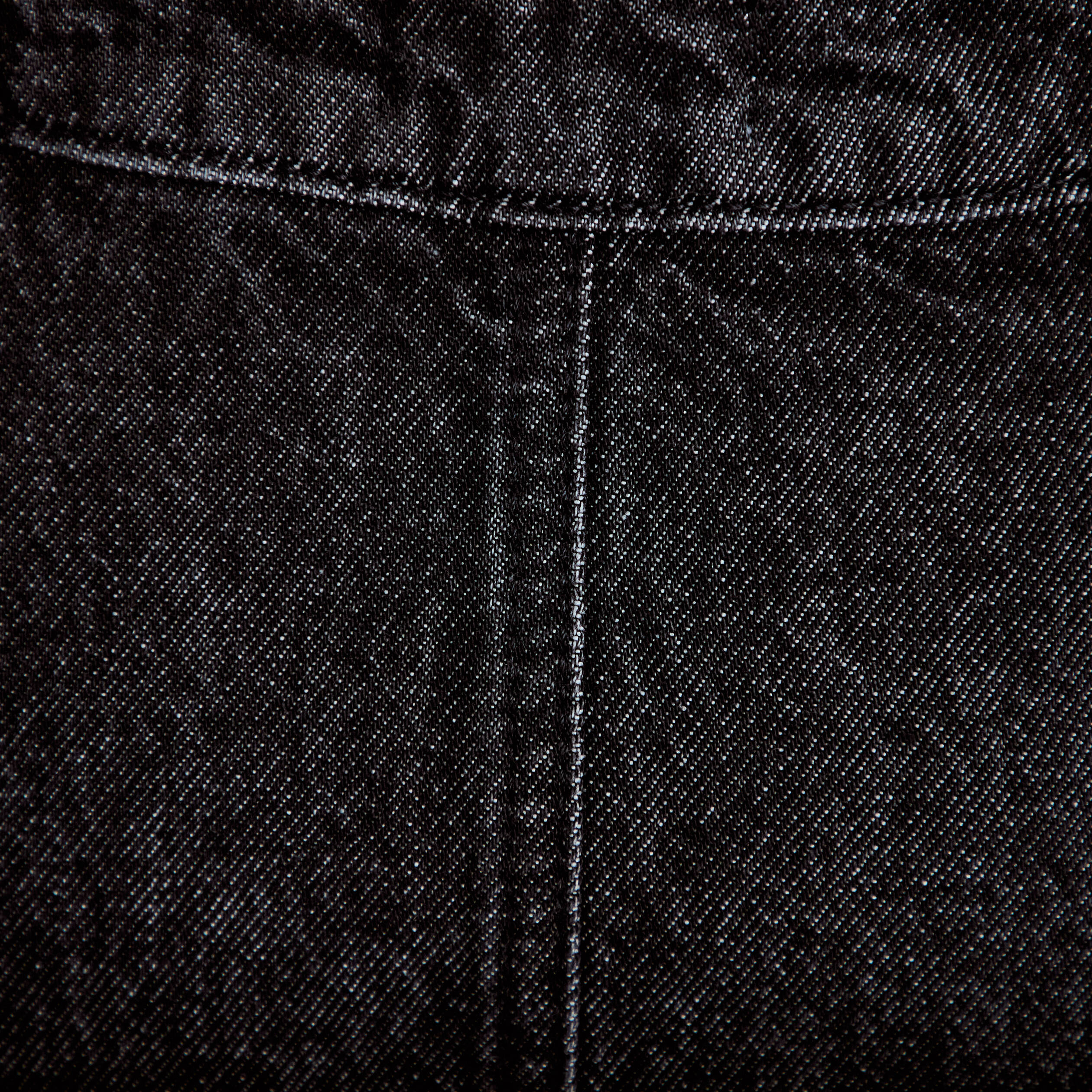 Jupe-short trap&egrave;ze en jean denim snow noir femme