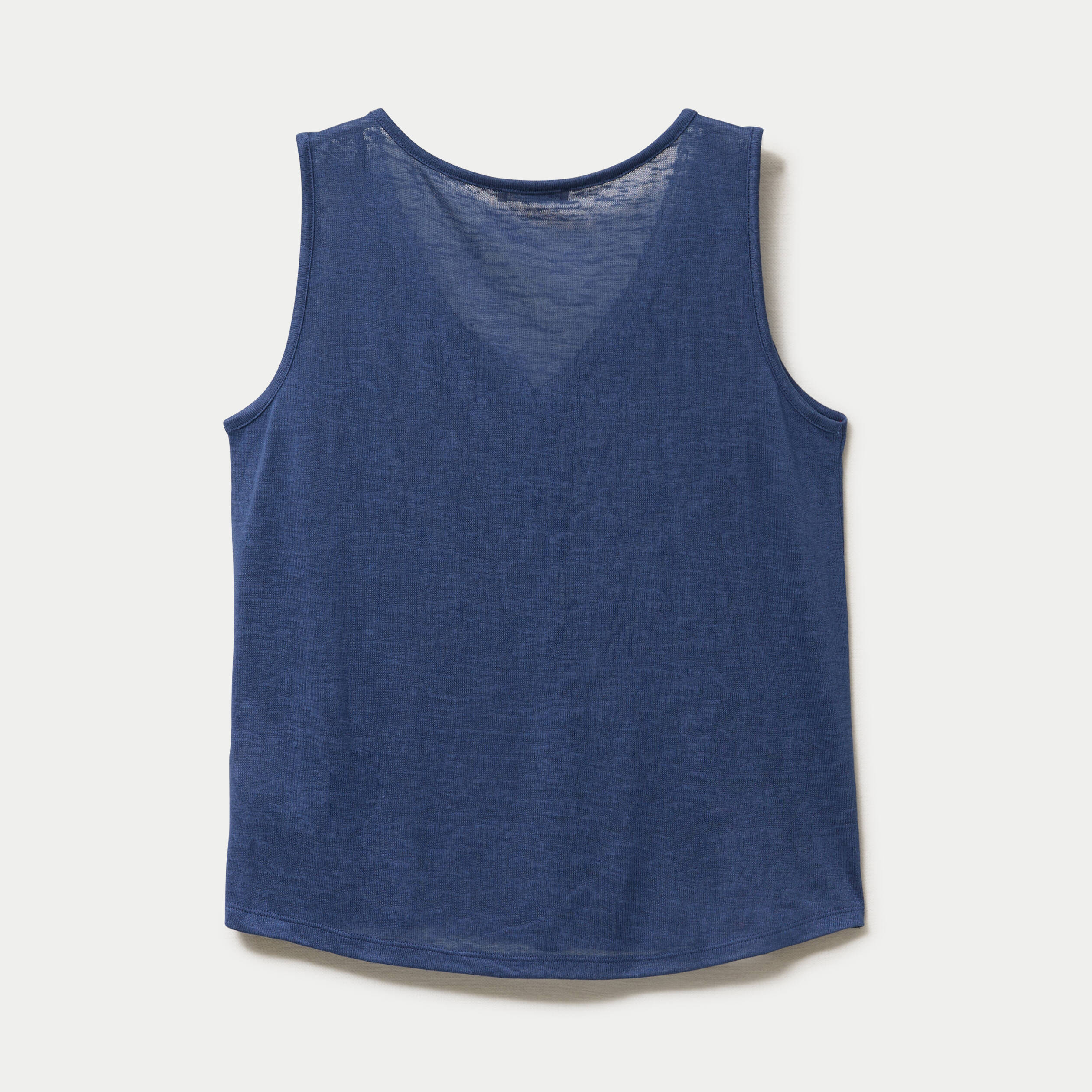 D&eacute;bardeur col v bleu fonc&eacute; femme