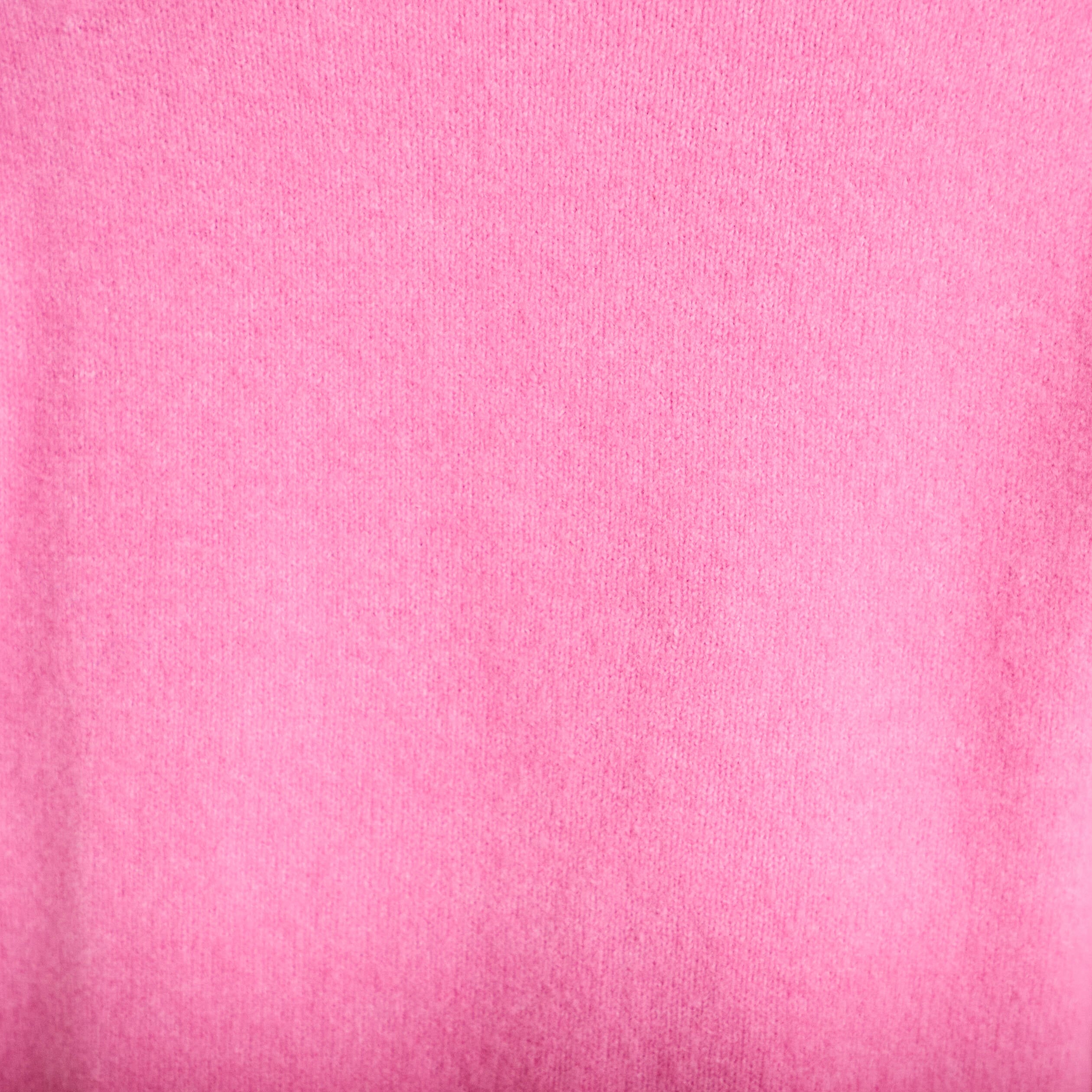 Gilet col rond manches longues avec lien rose clair femme