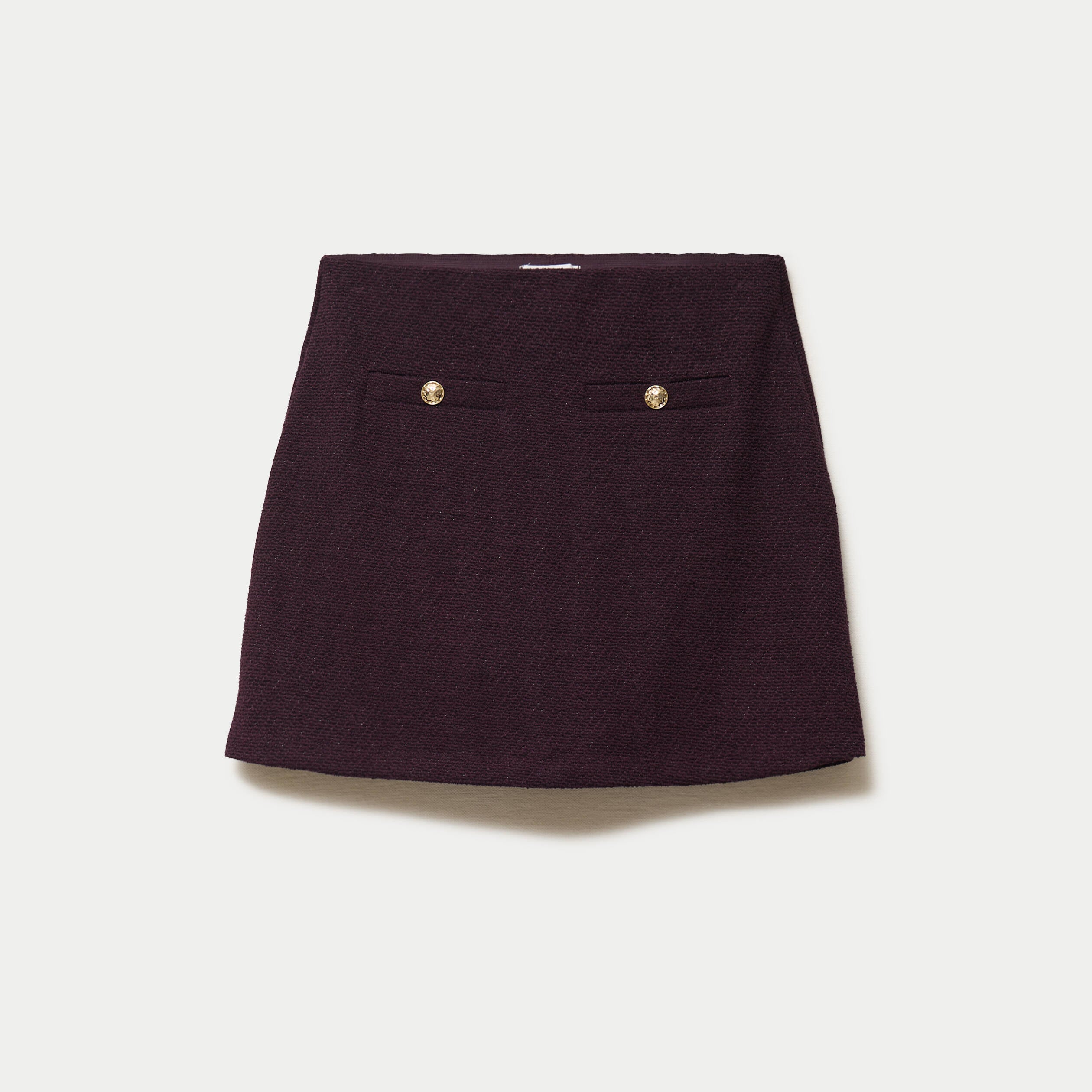 Jupe-short courte violet fonc&eacute; femme