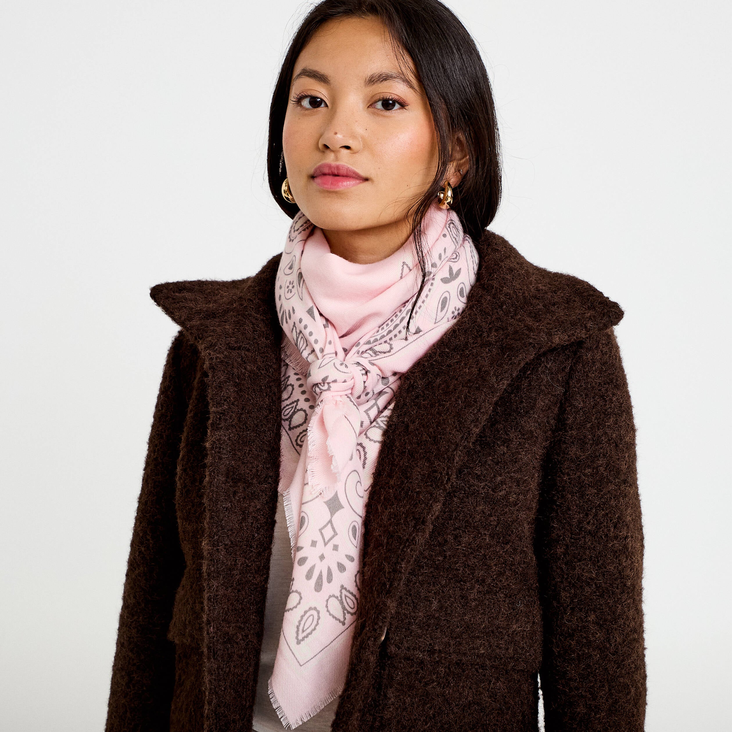 Foulard rose femme