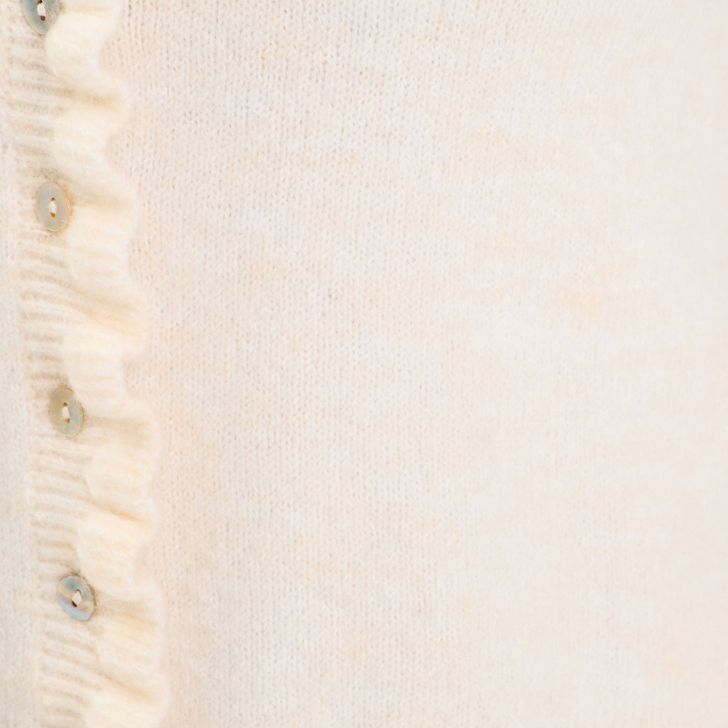 Gilet manches longues ecru femme