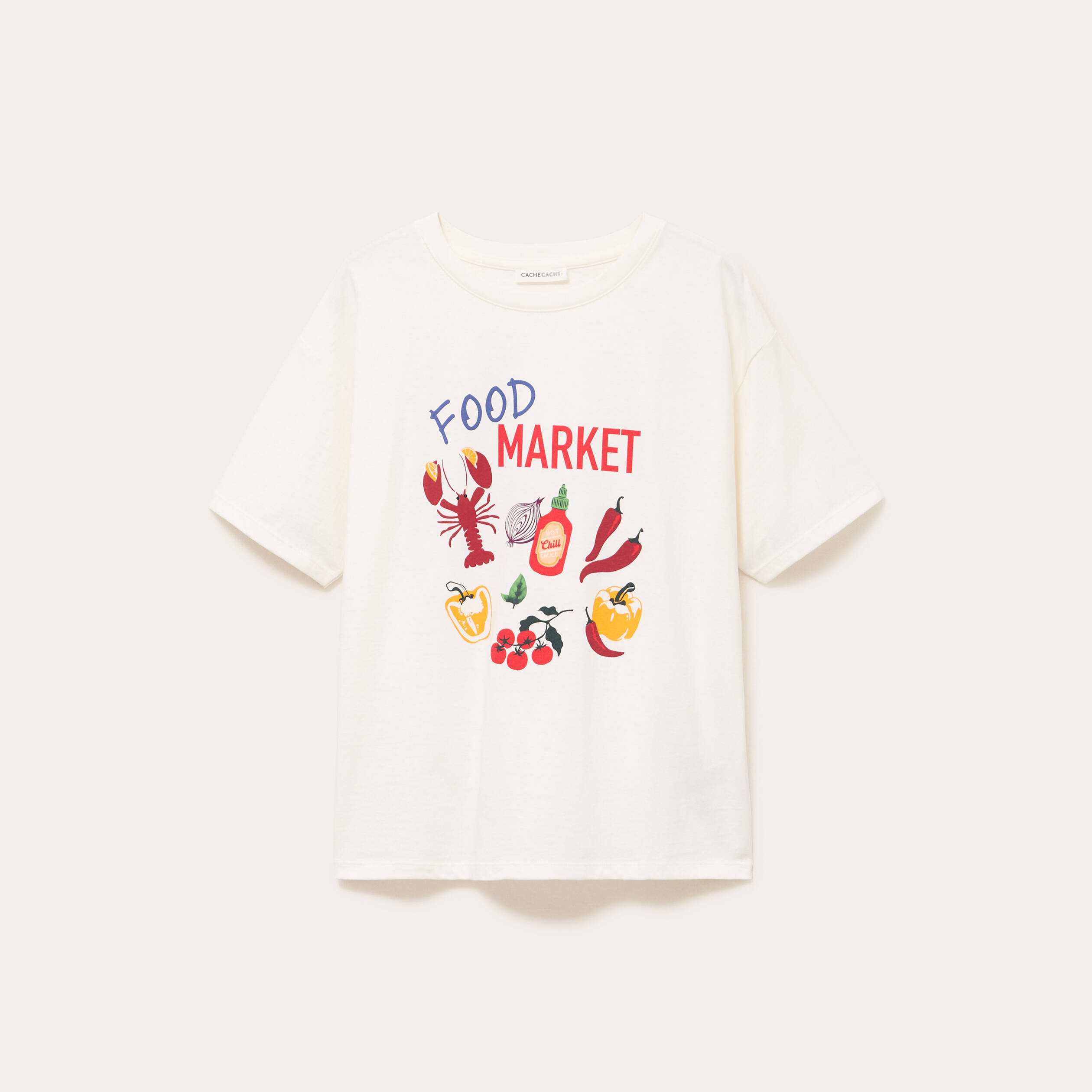 T-shirt manches courtes blanc femme