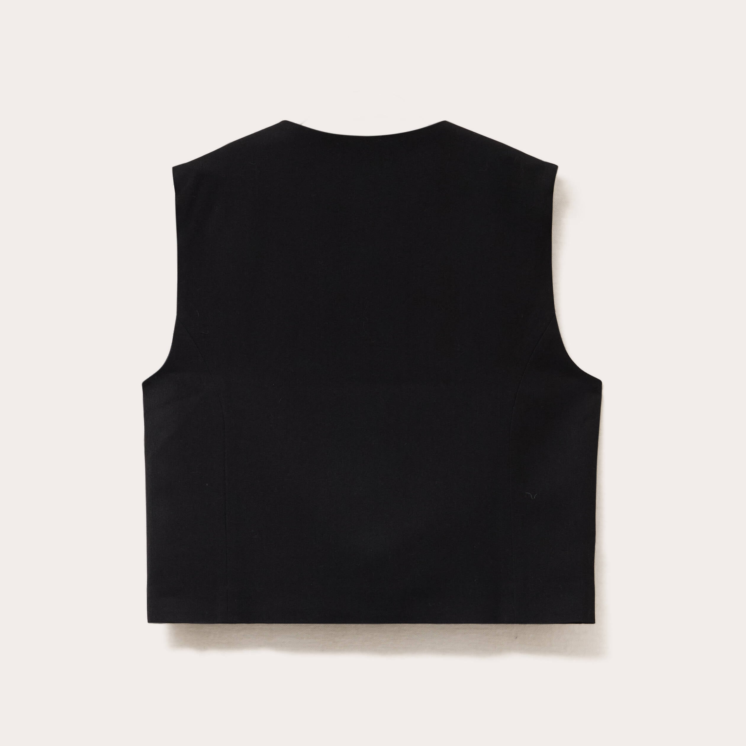 Gilet court sans manches noir femme