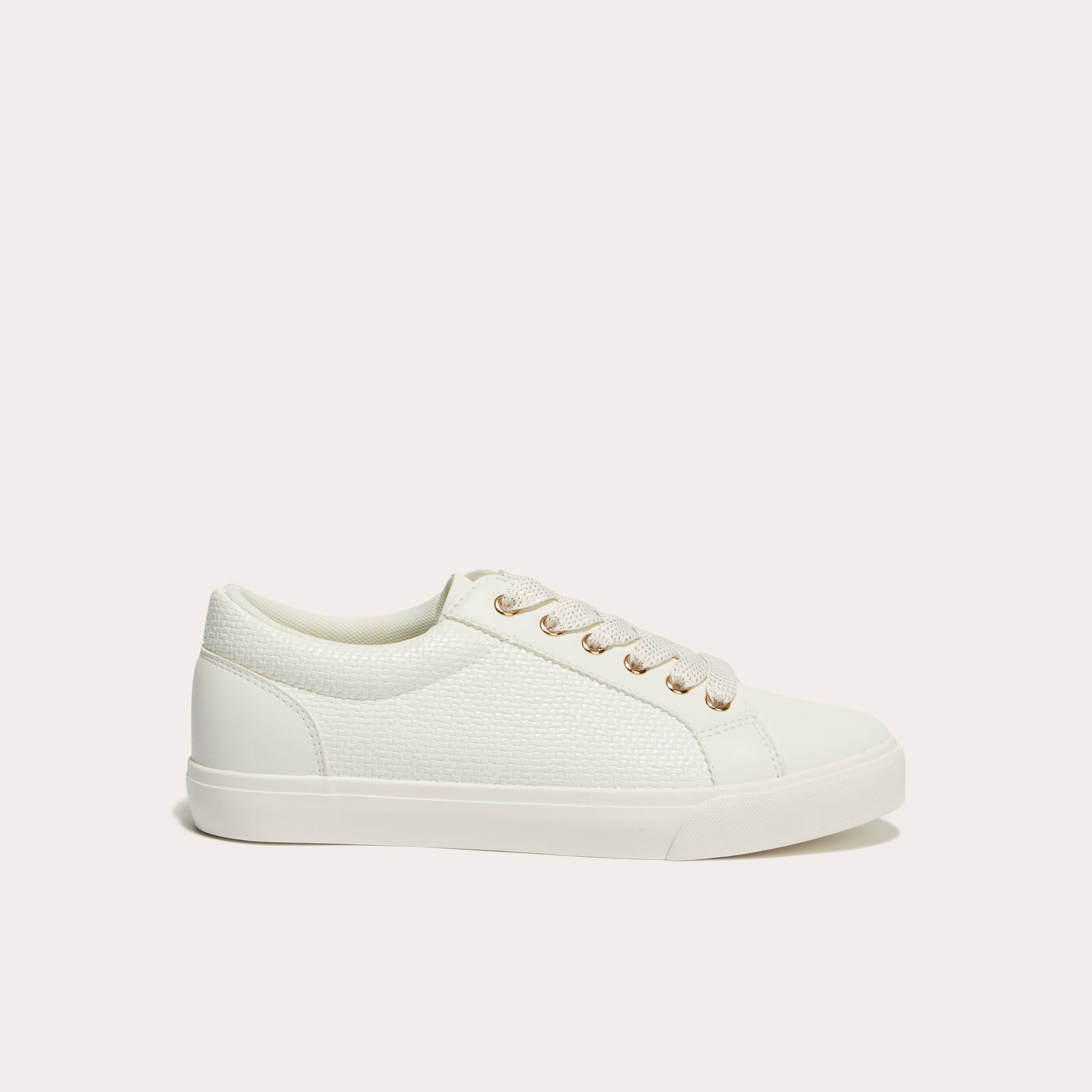 Baskets &agrave; lacets blanc femme