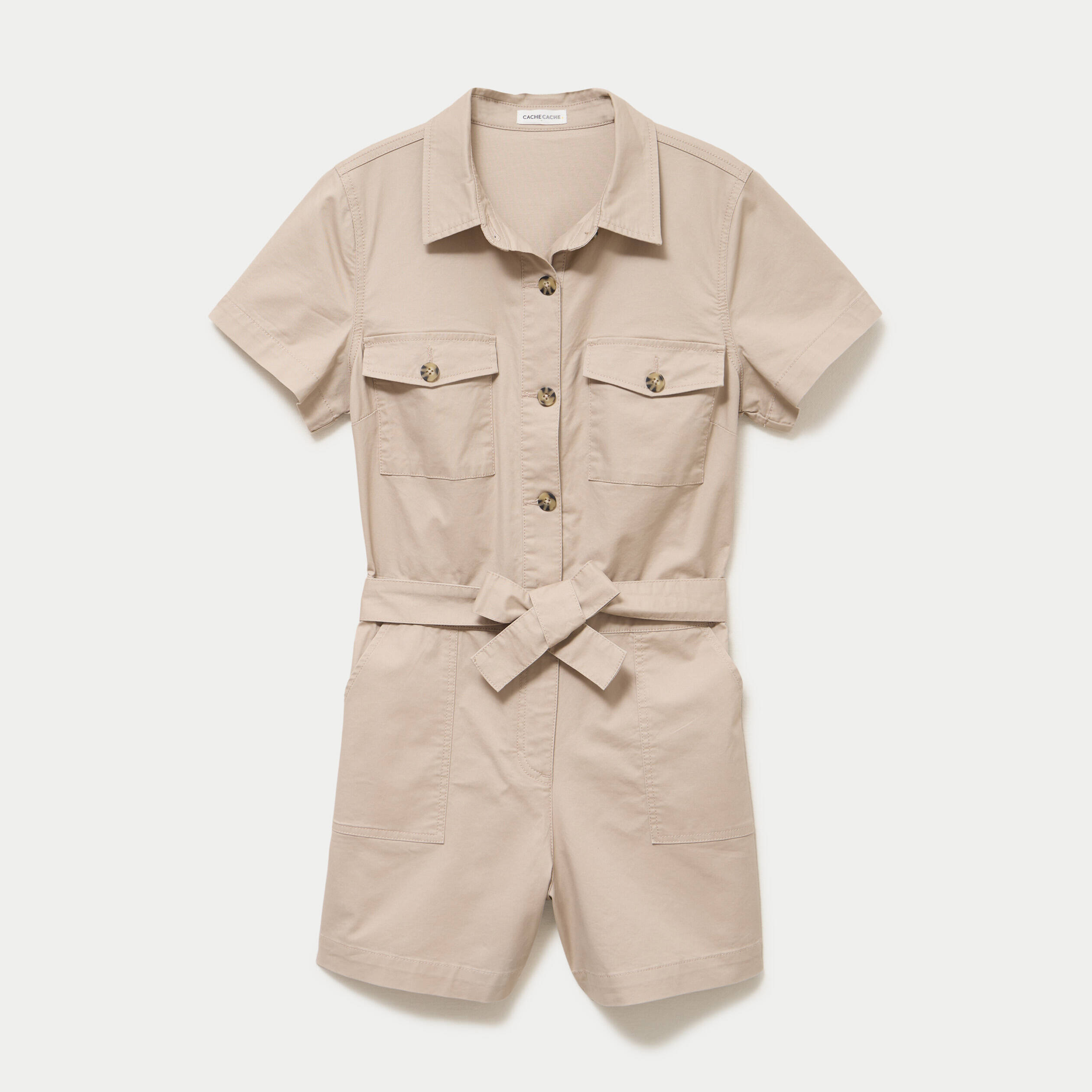 Combishort beige femme