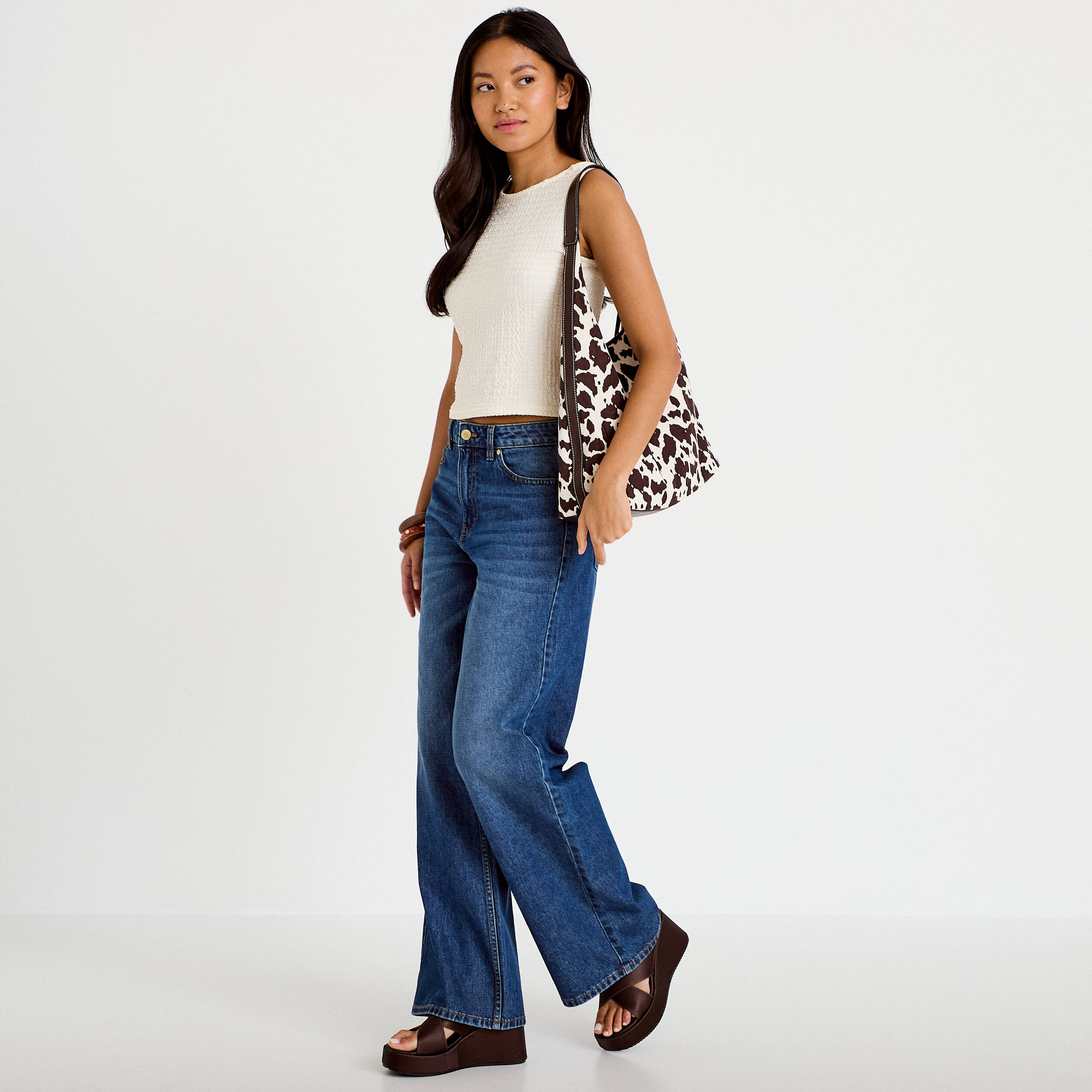 Top pliss&eacute; col rond manches courtes ecru femme
