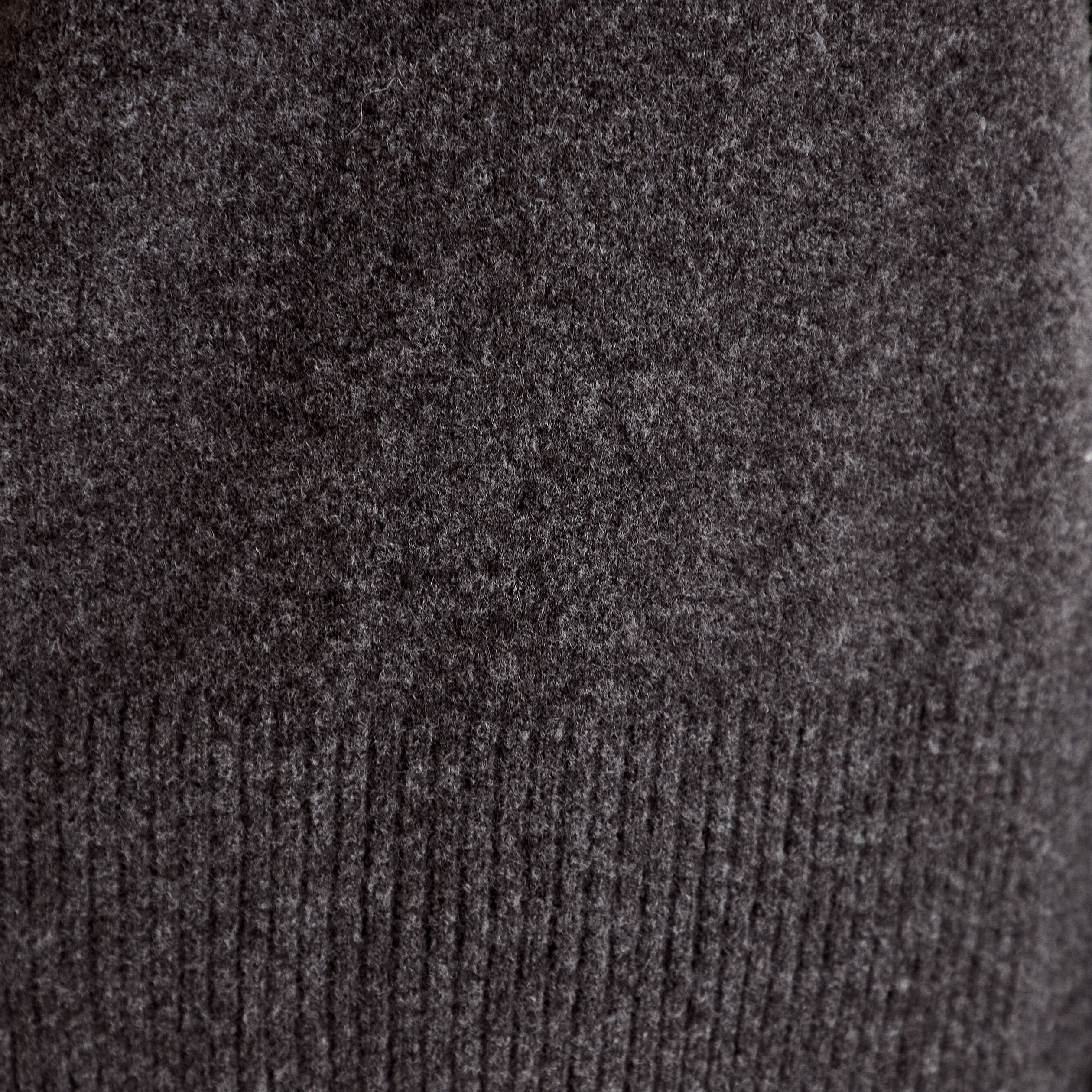 Pull col roul&eacute; manches longues gris femme
