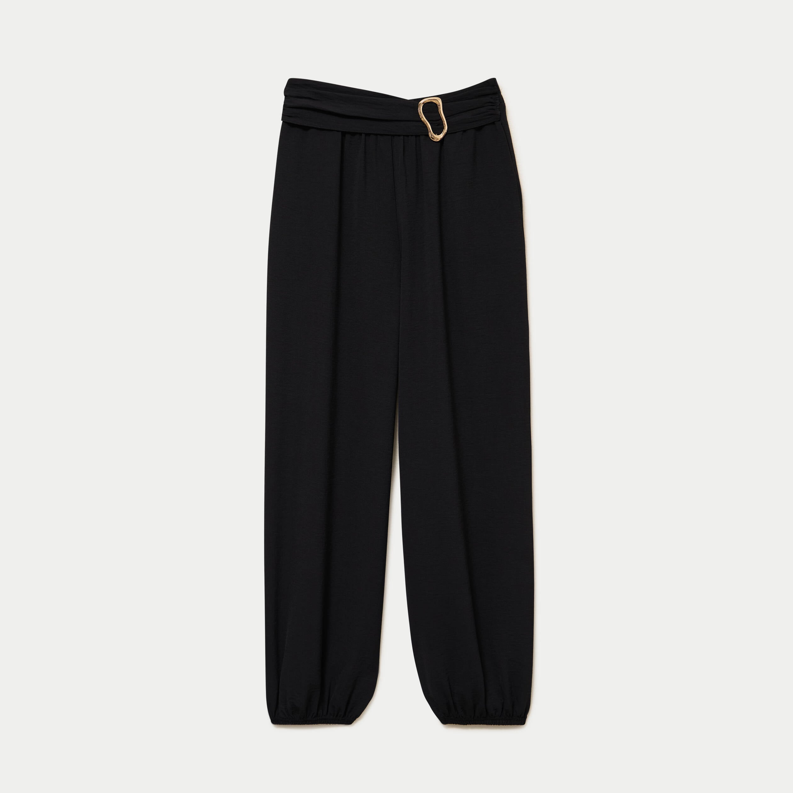 Pantalon bouffant taille standard noir femme
