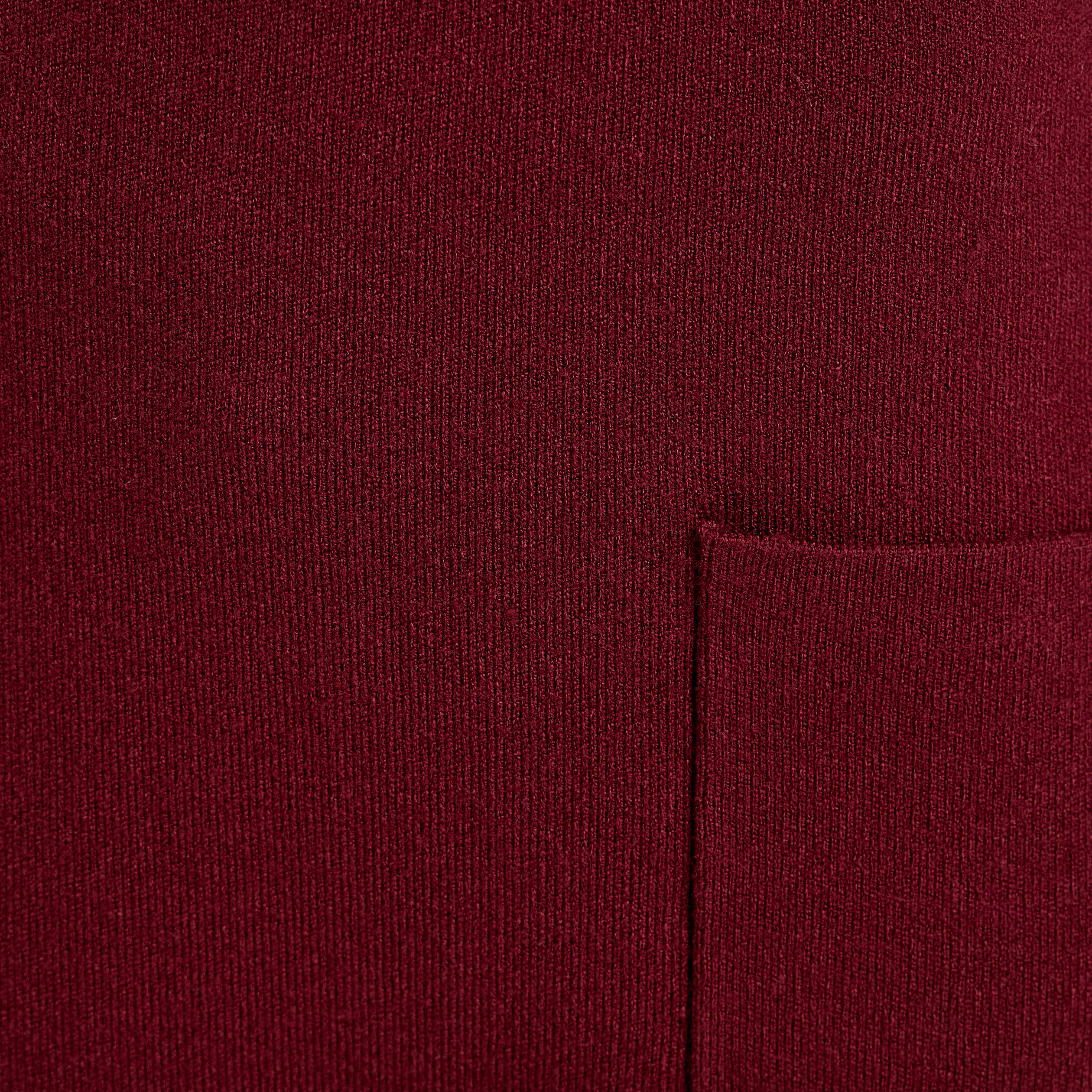 Robe manches longues col montant bordeaux femme