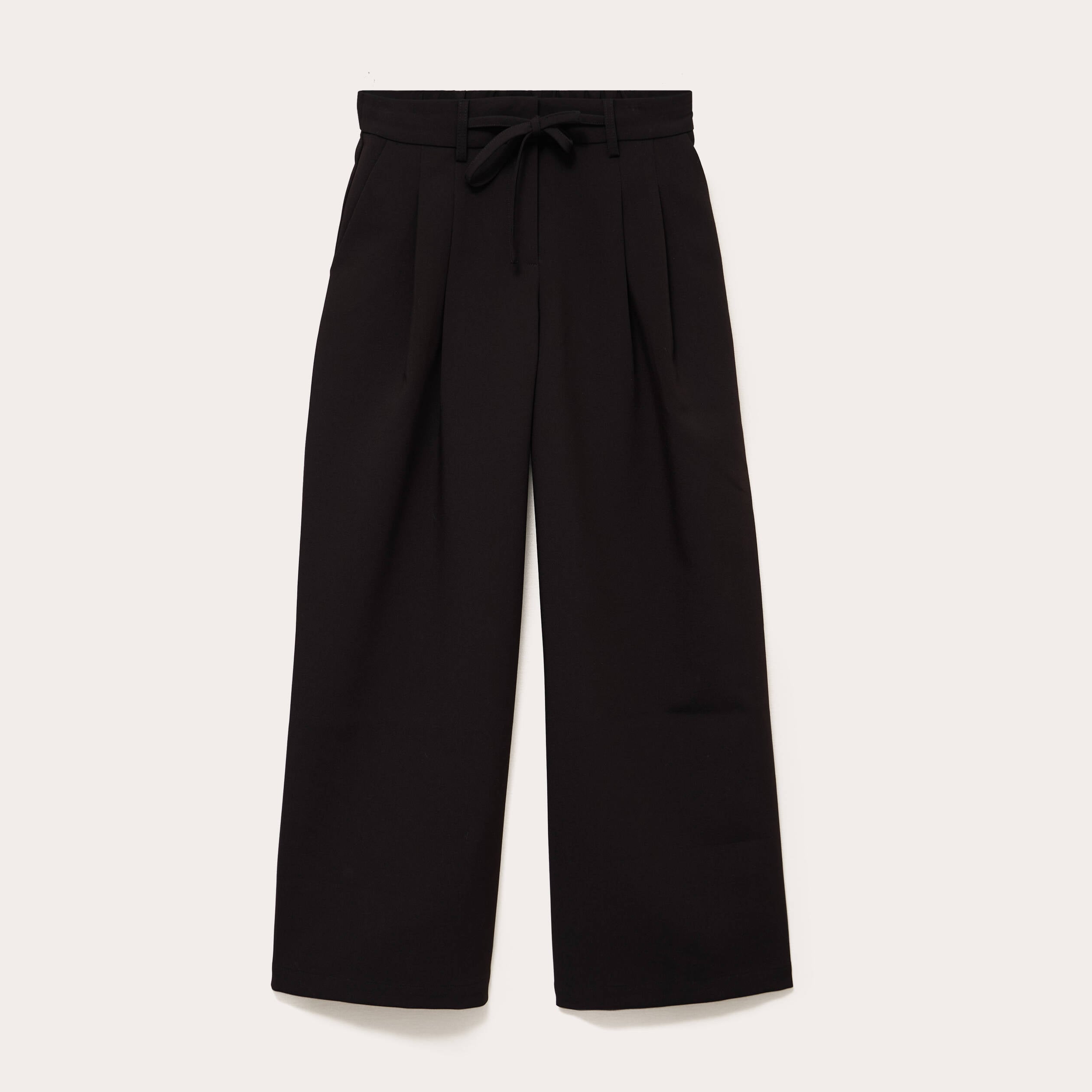 Pantalon large fluide noir femme