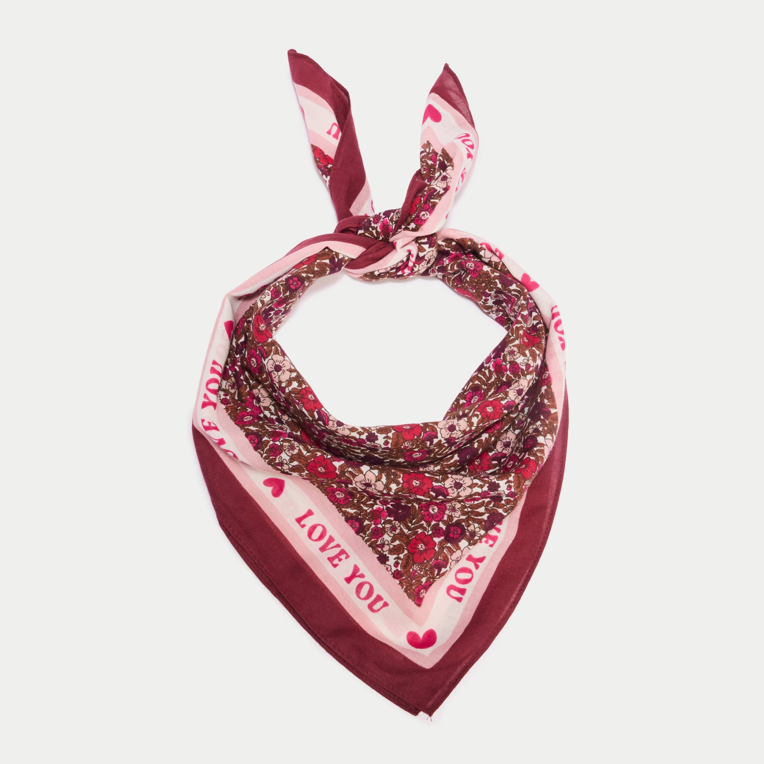Foulard satin&eacute; soyeux rouge femme