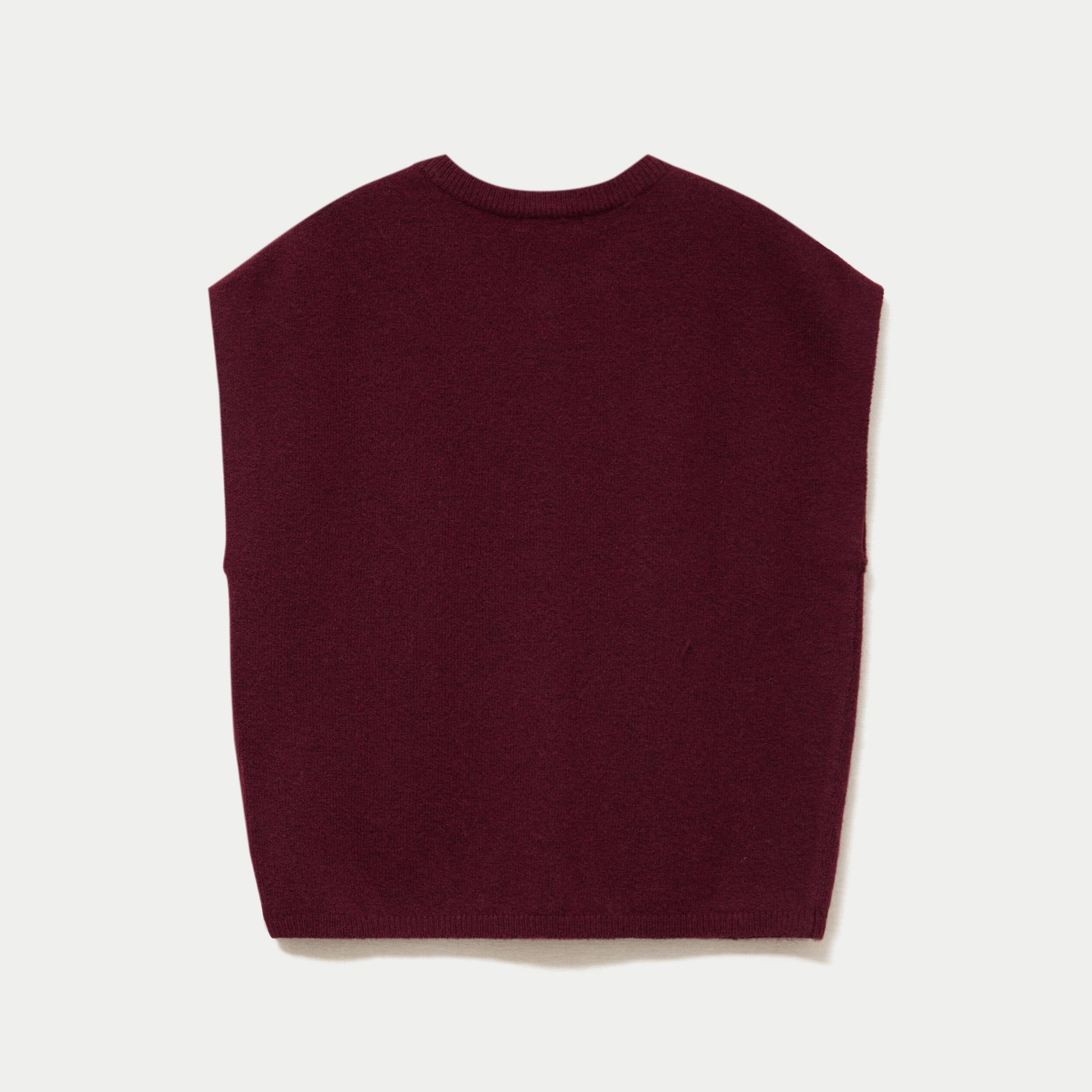 Gilet ample sans manches bordeaux femme