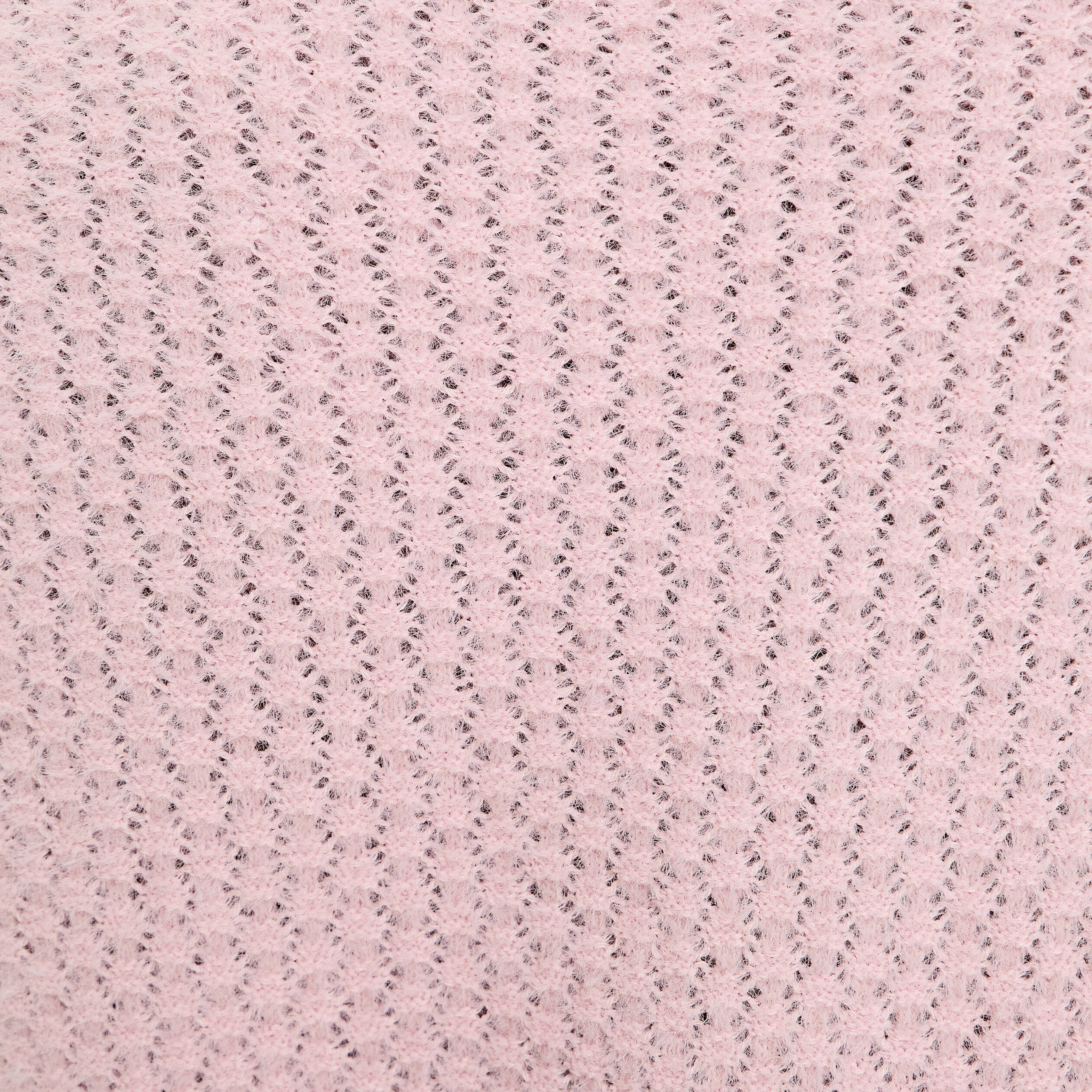 Pull col v manches longues rose pastel femme
