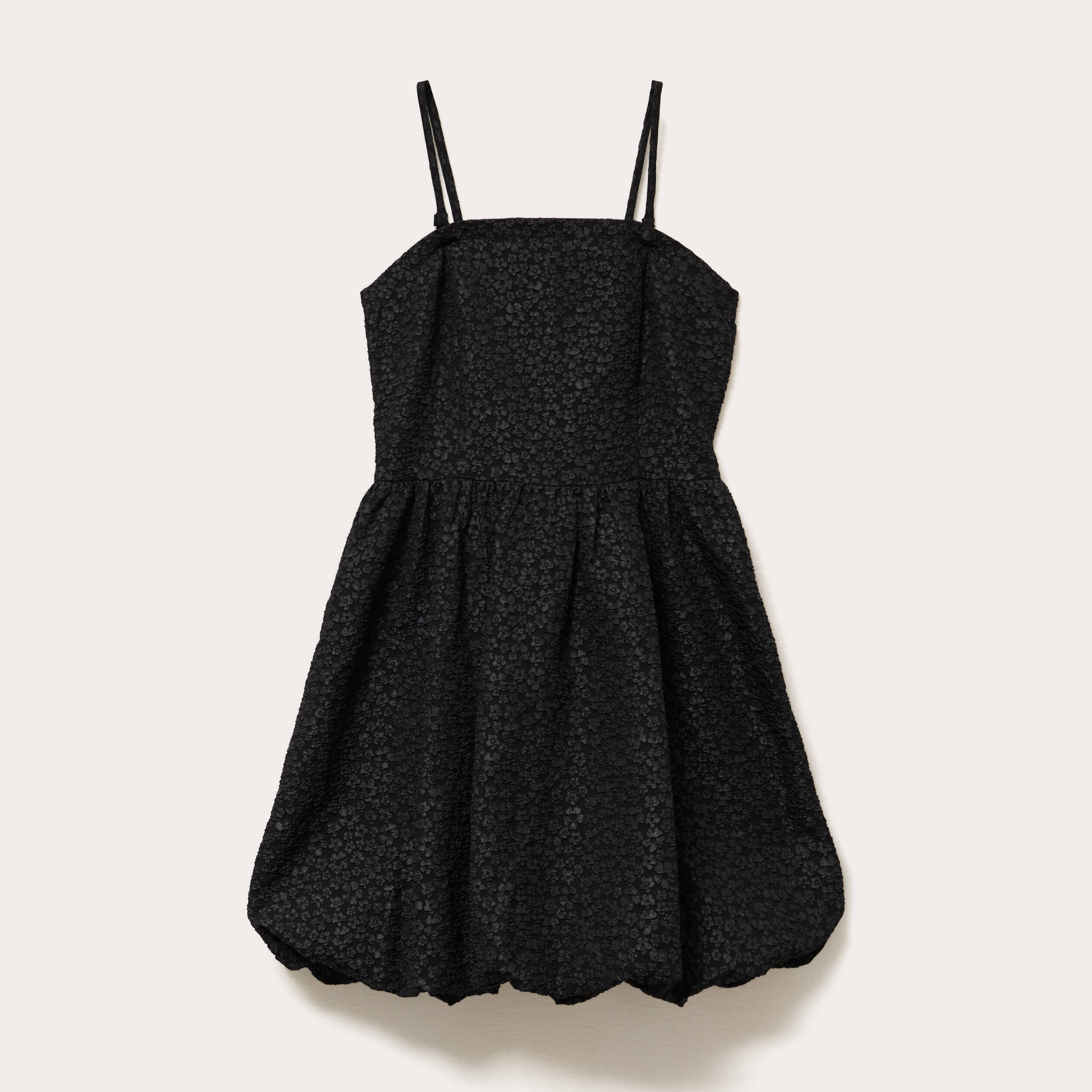 Robe effet boule &agrave; bretelles amobiles noir femme
