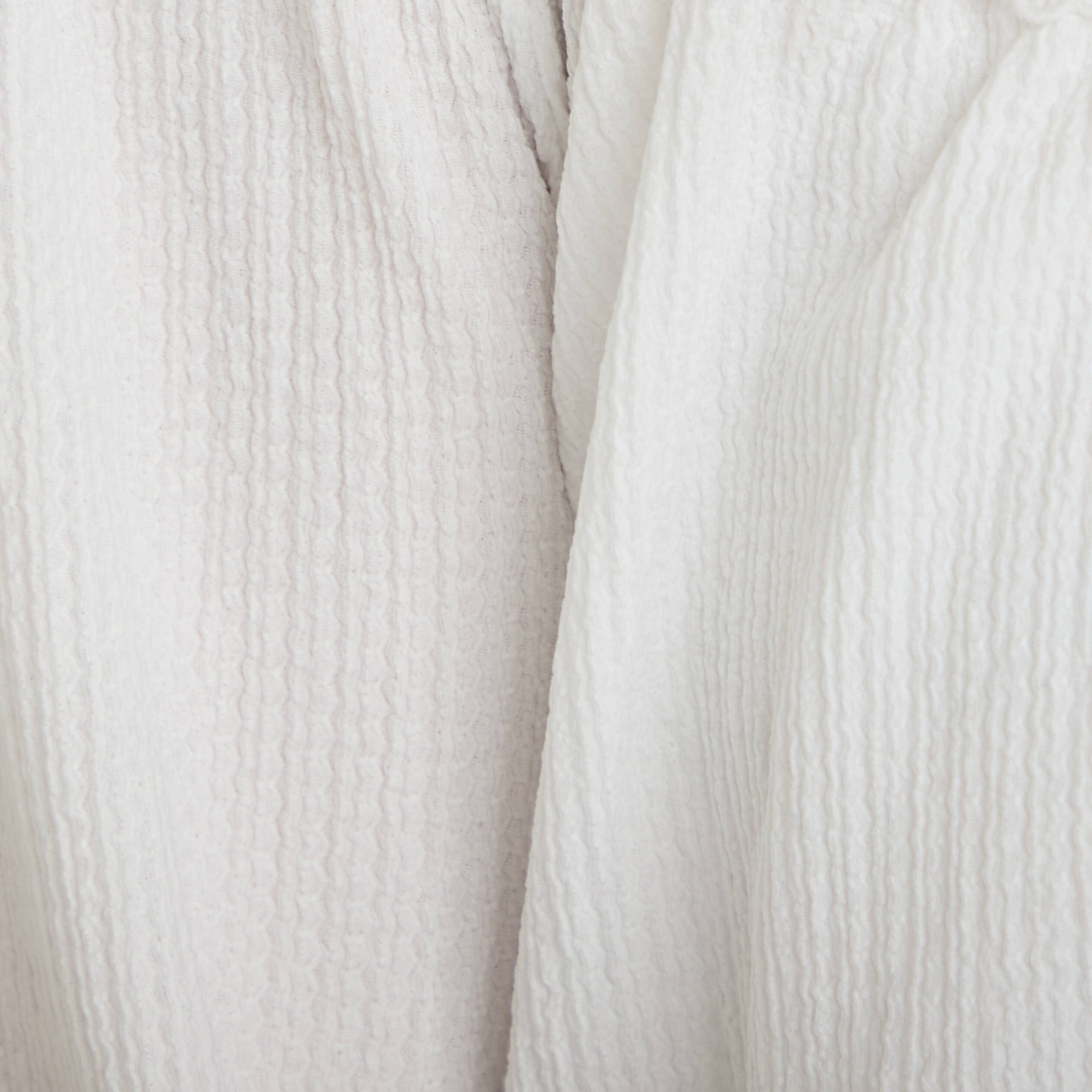 Blouse maille relief&eacute;e blanc femme