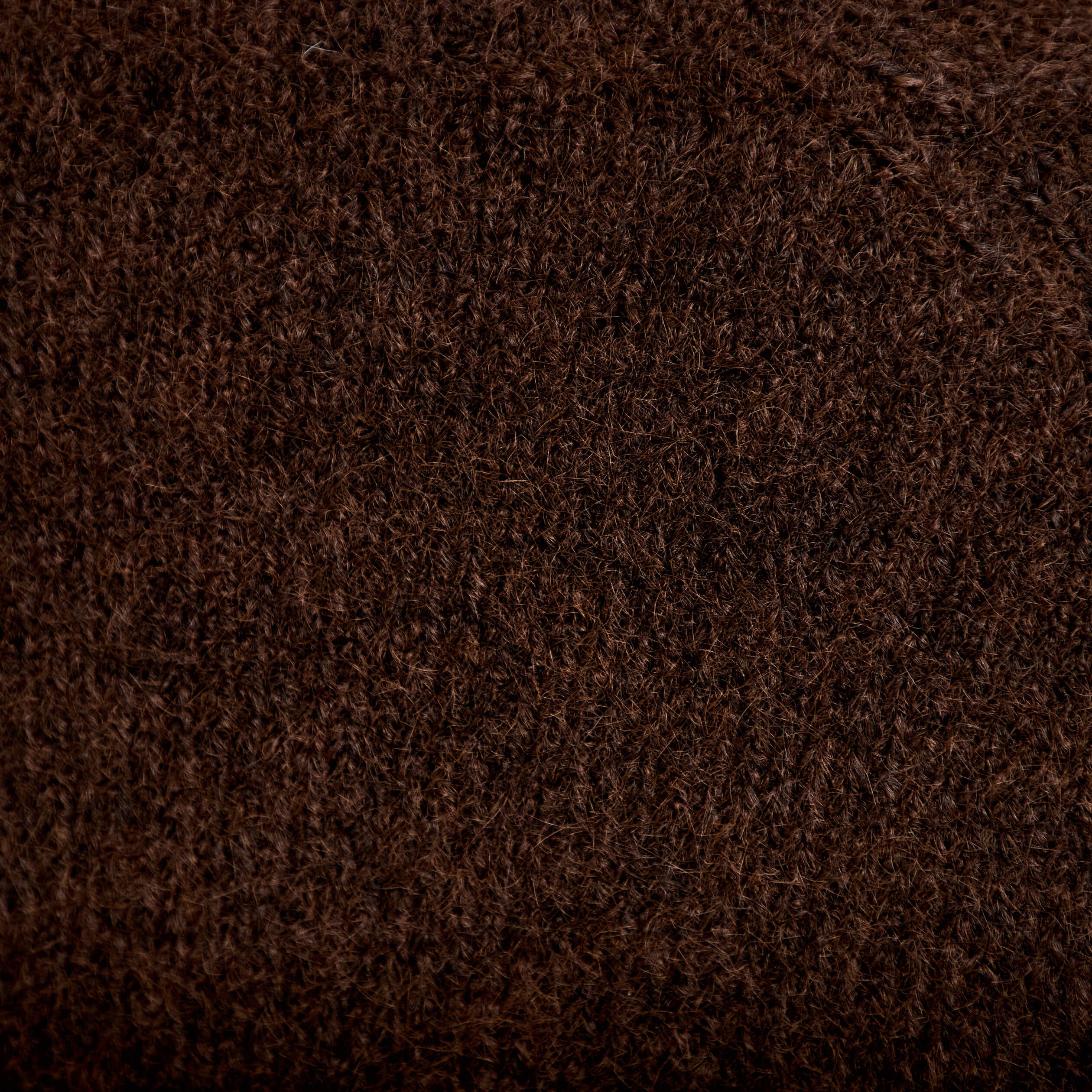 Pull ample col rond manches longues marron fonc&eacute; femme