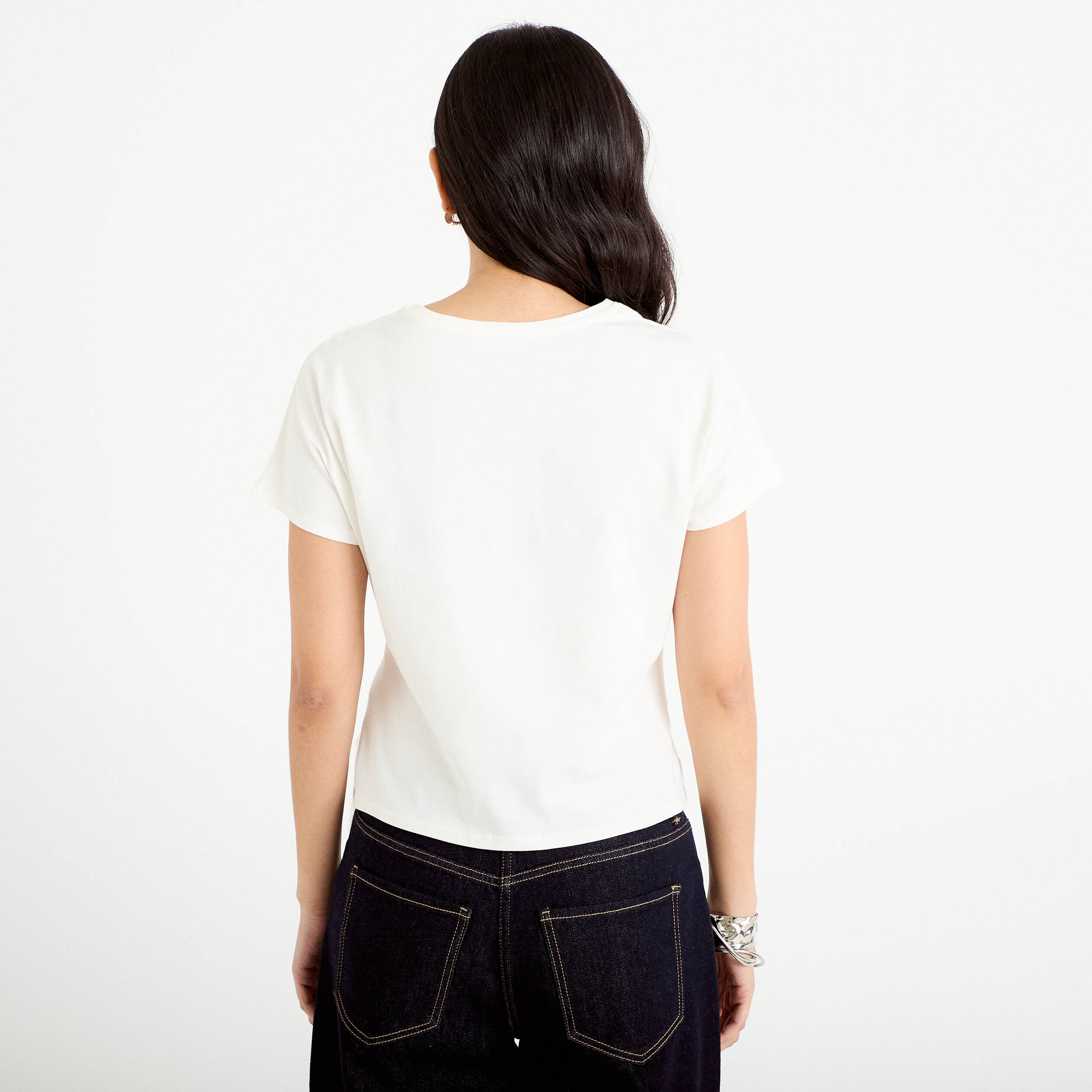 T-shirt ceintur&eacute; ecru femme